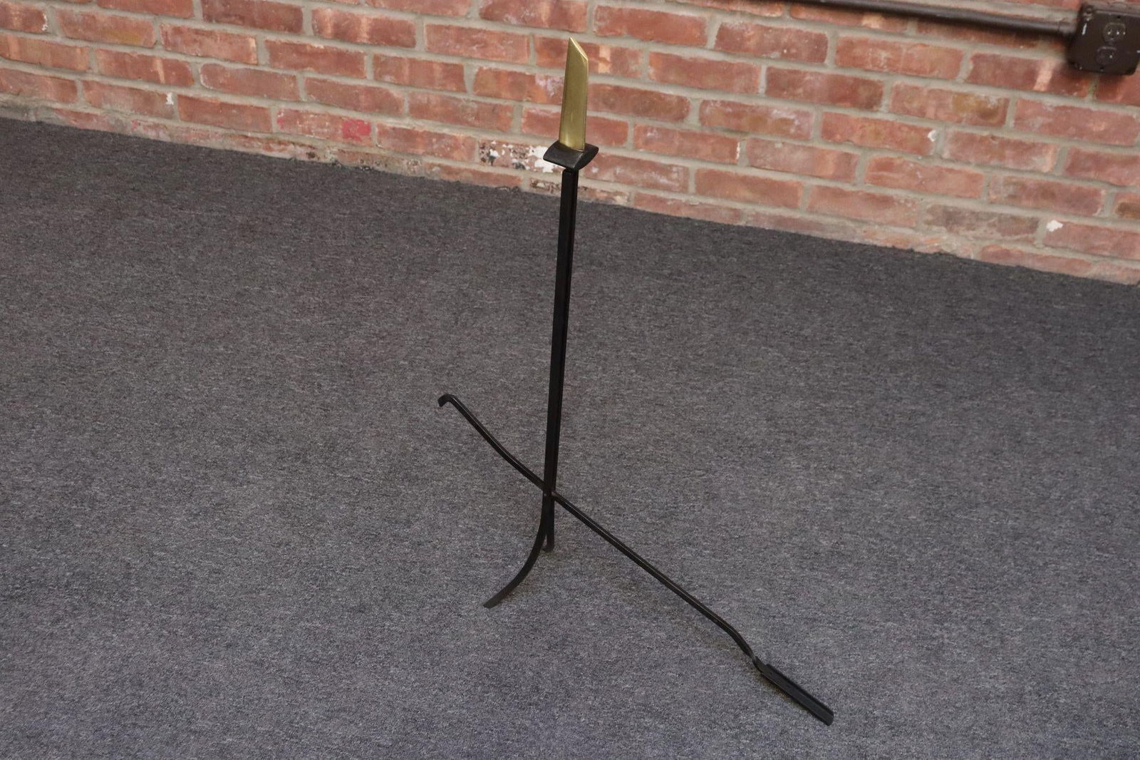 Mid-Century Modern Polished Brass and Iron Fireplace Tool Set by Donald Deskey - 11