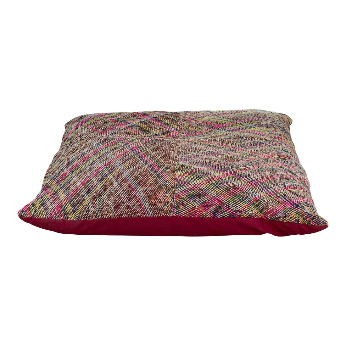Antique Multicolor Confetti Saami Floor Cushion (1 of 7)