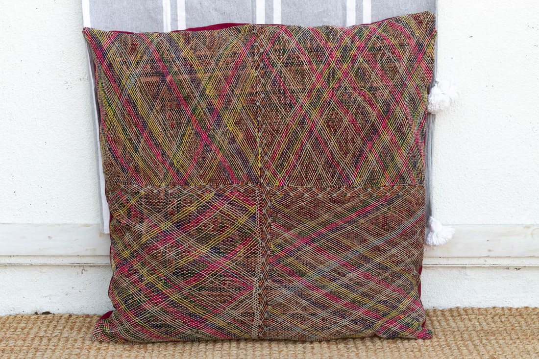 Antique Multicolor Confetti Saami Floor Cushion - 6