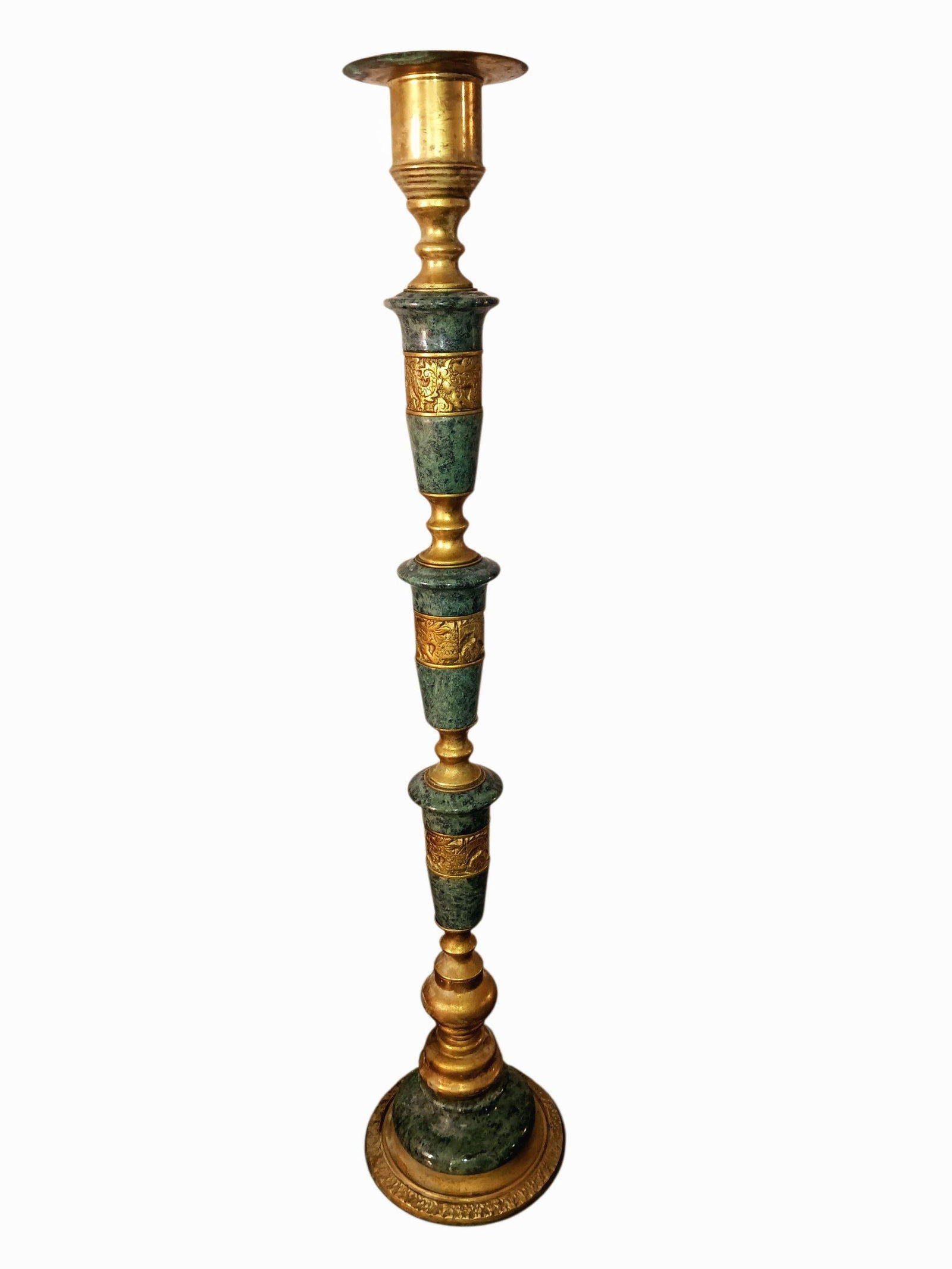 Exquisite Mid-Century Modern James Mont Style Marble & Bronze Set - 4