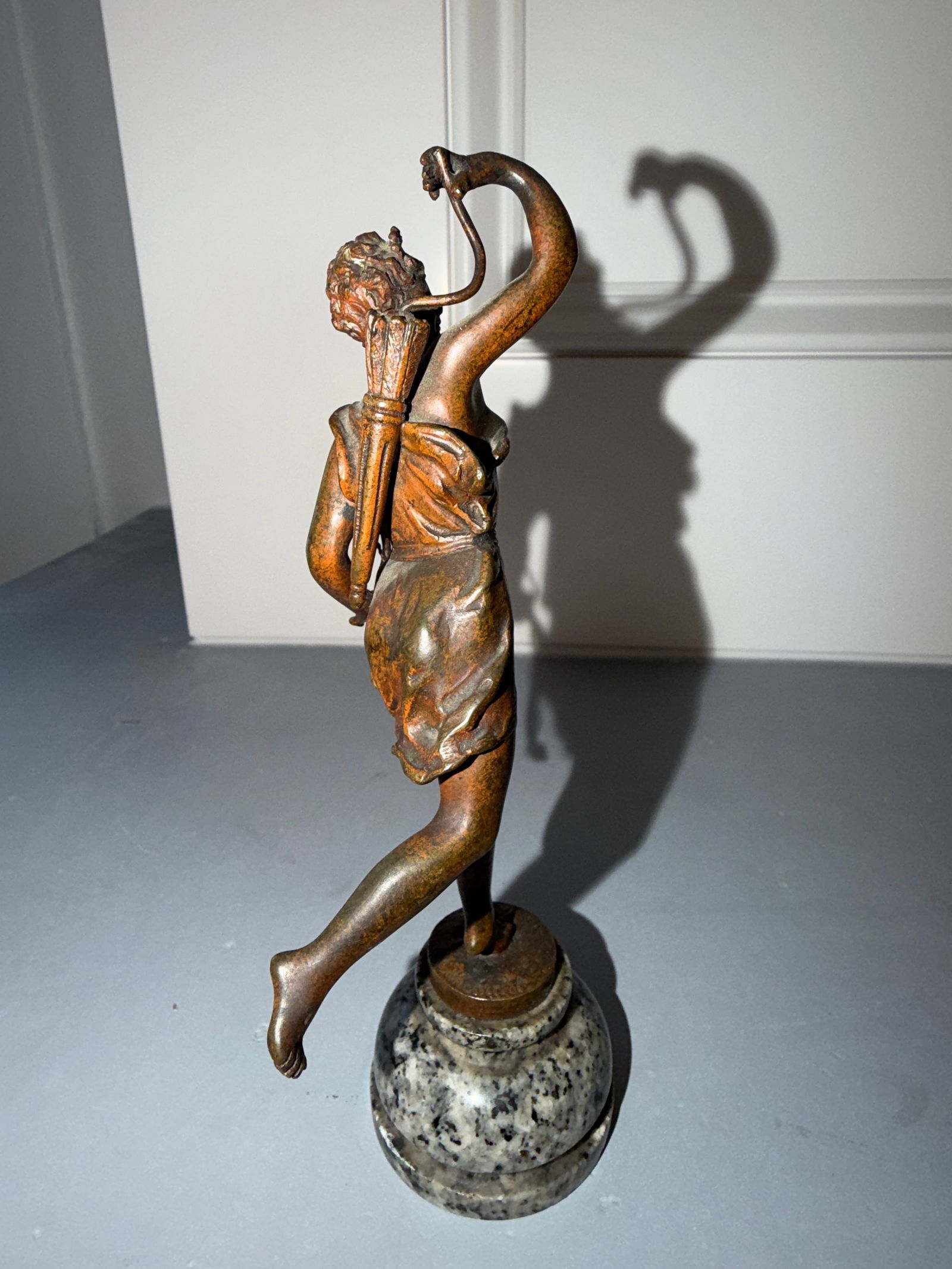 Antique Diana the Huntress Miniature Bronze Sculpture After Rancoult - 5