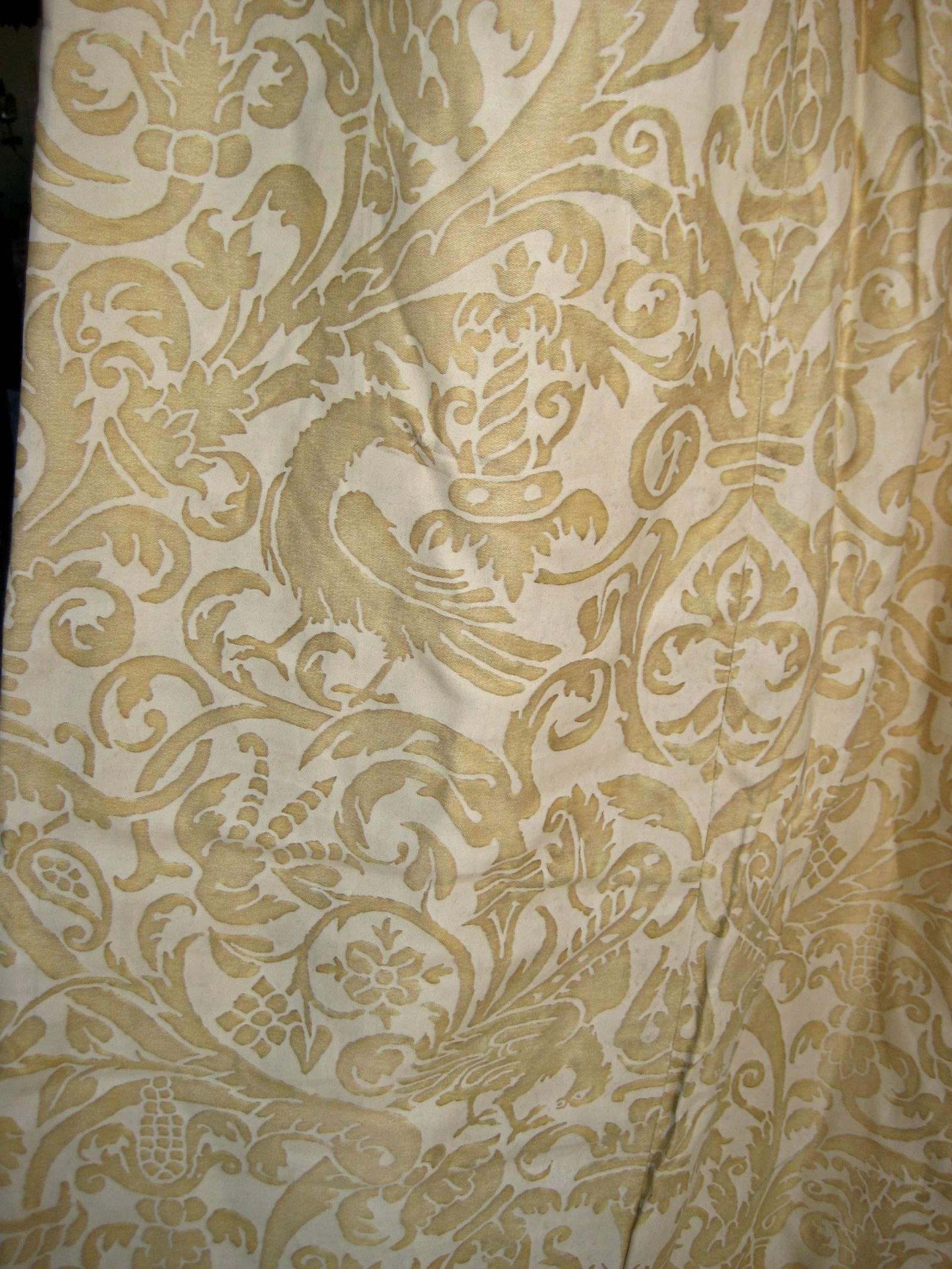 Vintage Fortuny Ucelli Curtain-Drapery Panel - 3
