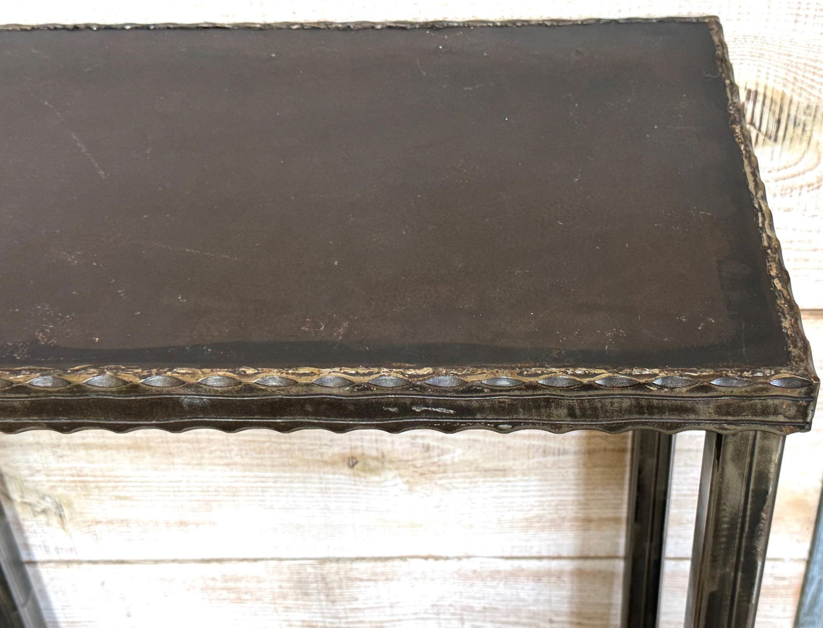 Modernist Forged & Engraved Iron Rectangular Pedestal - 13