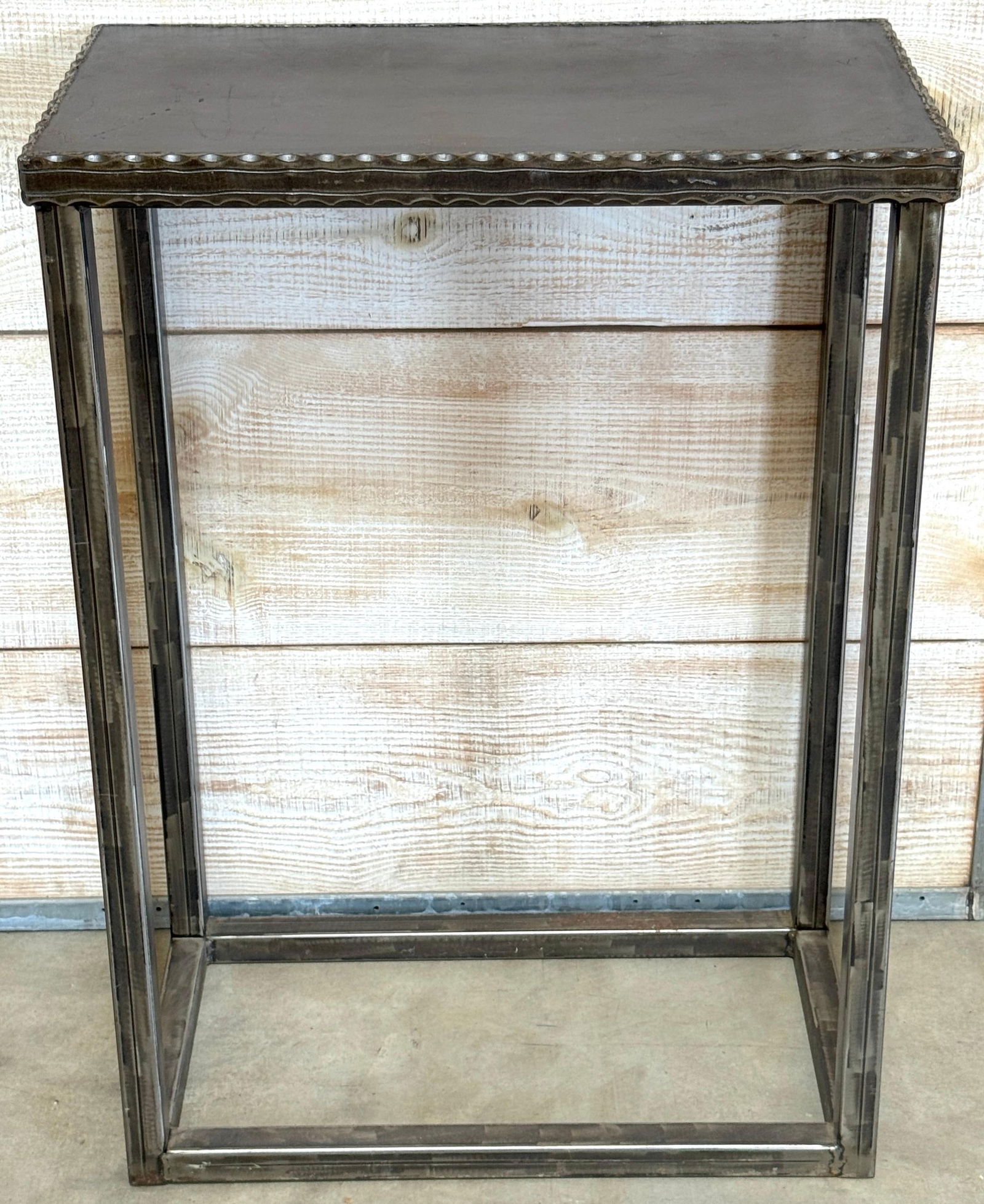 Modernist Forged & Engraved Iron Rectangular Pedestal - 5
