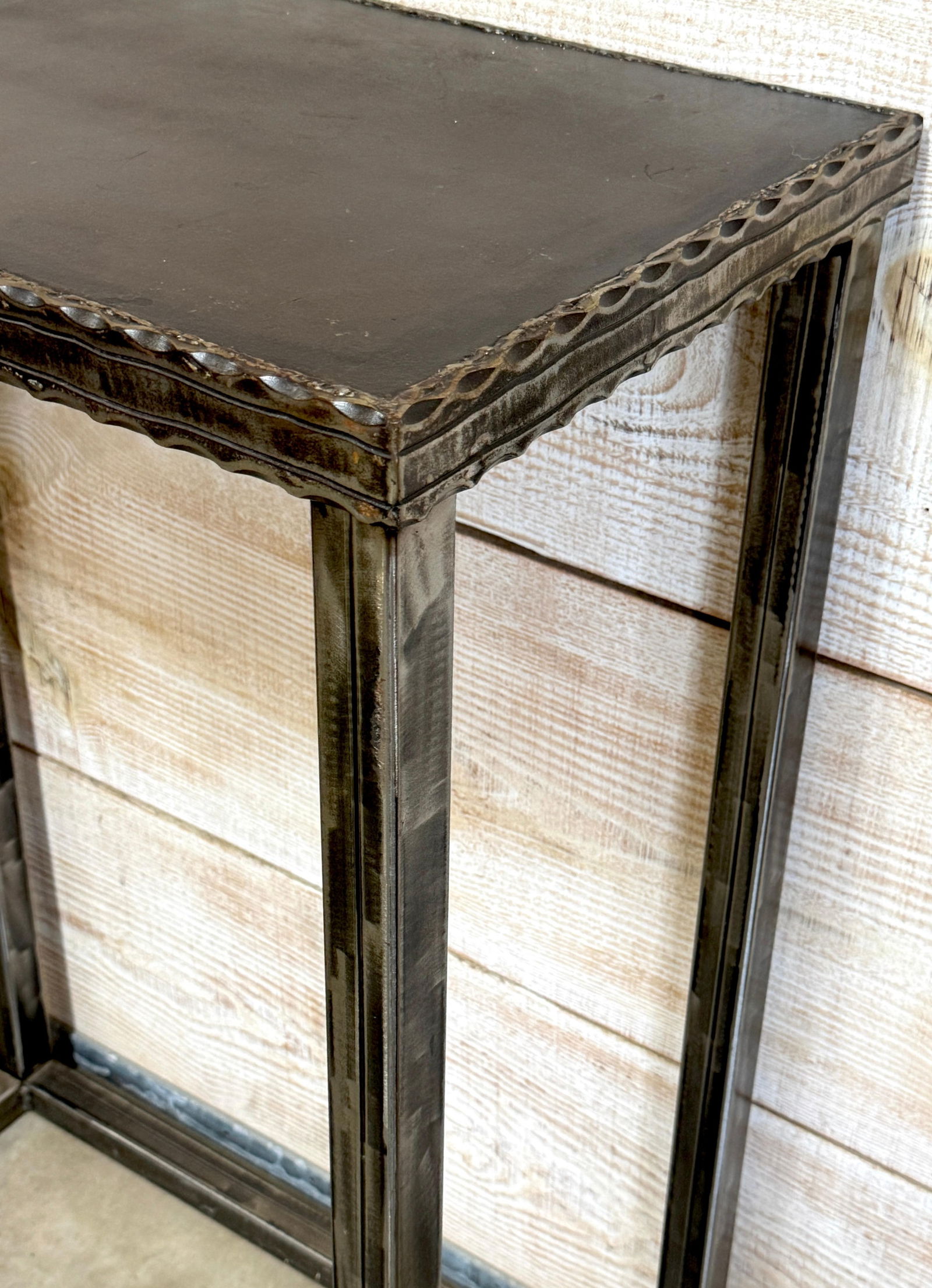 Modernist Forged & Engraved Iron Rectangular Pedestal - 9