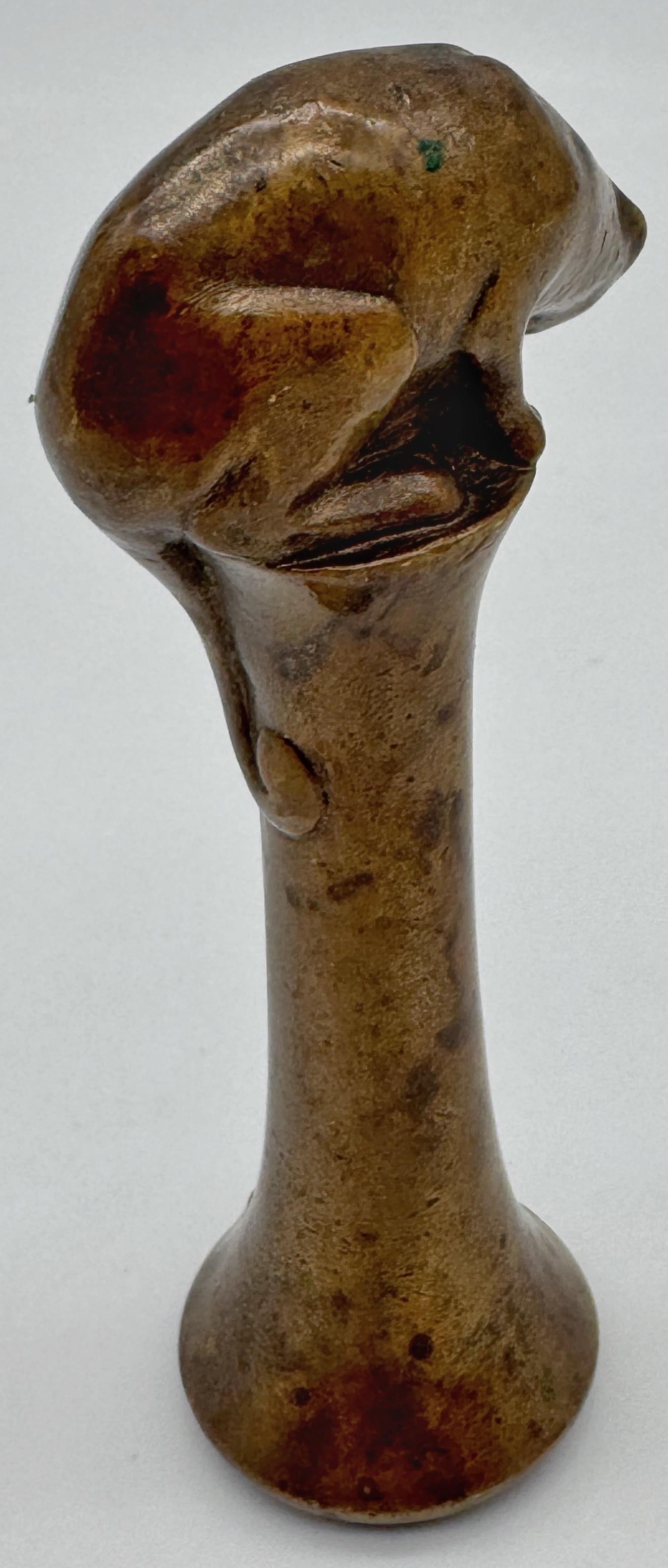 English Arts & Crafts Bronze Seal, Cat & Mouse Motif, circa 1900–1930 - 14