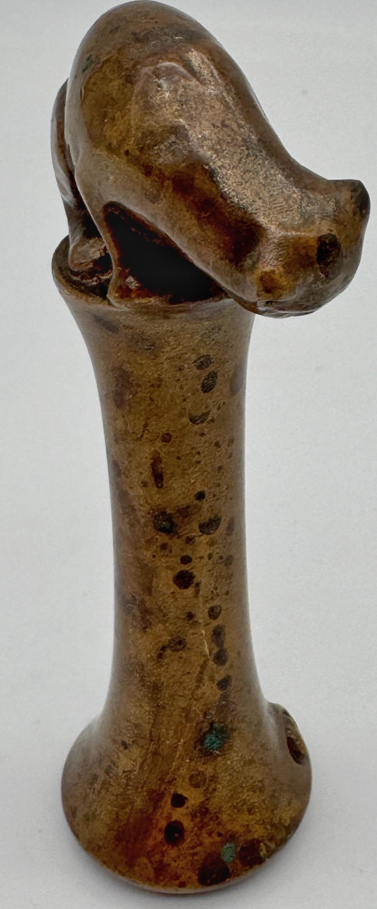 English Arts & Crafts Bronze Seal, Cat & Mouse Motif, circa 1900–1930 - 17