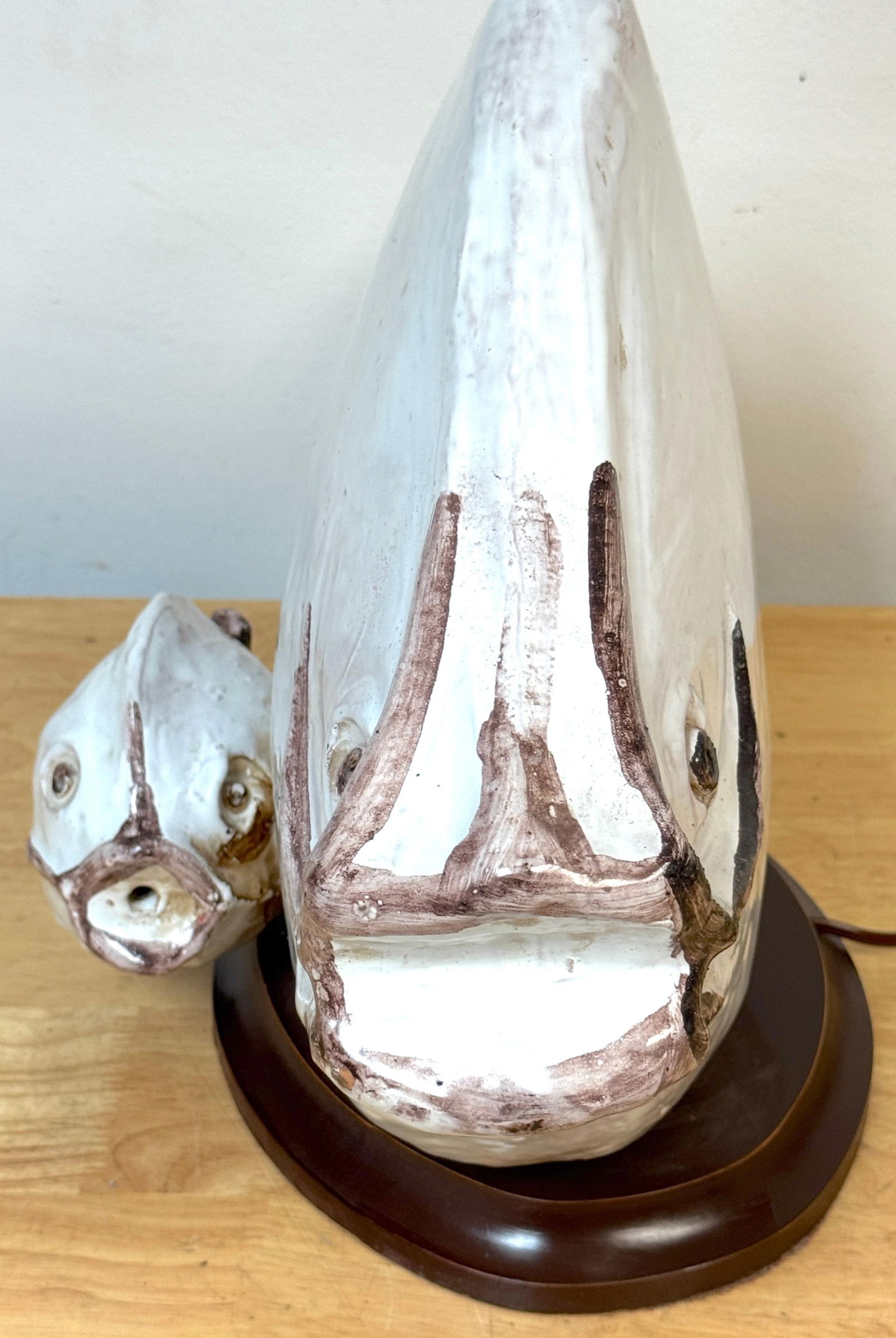 Italian Pottery Fish Lamp by Ivo De Santis for Gli Etruschi, Florence, Large - 10