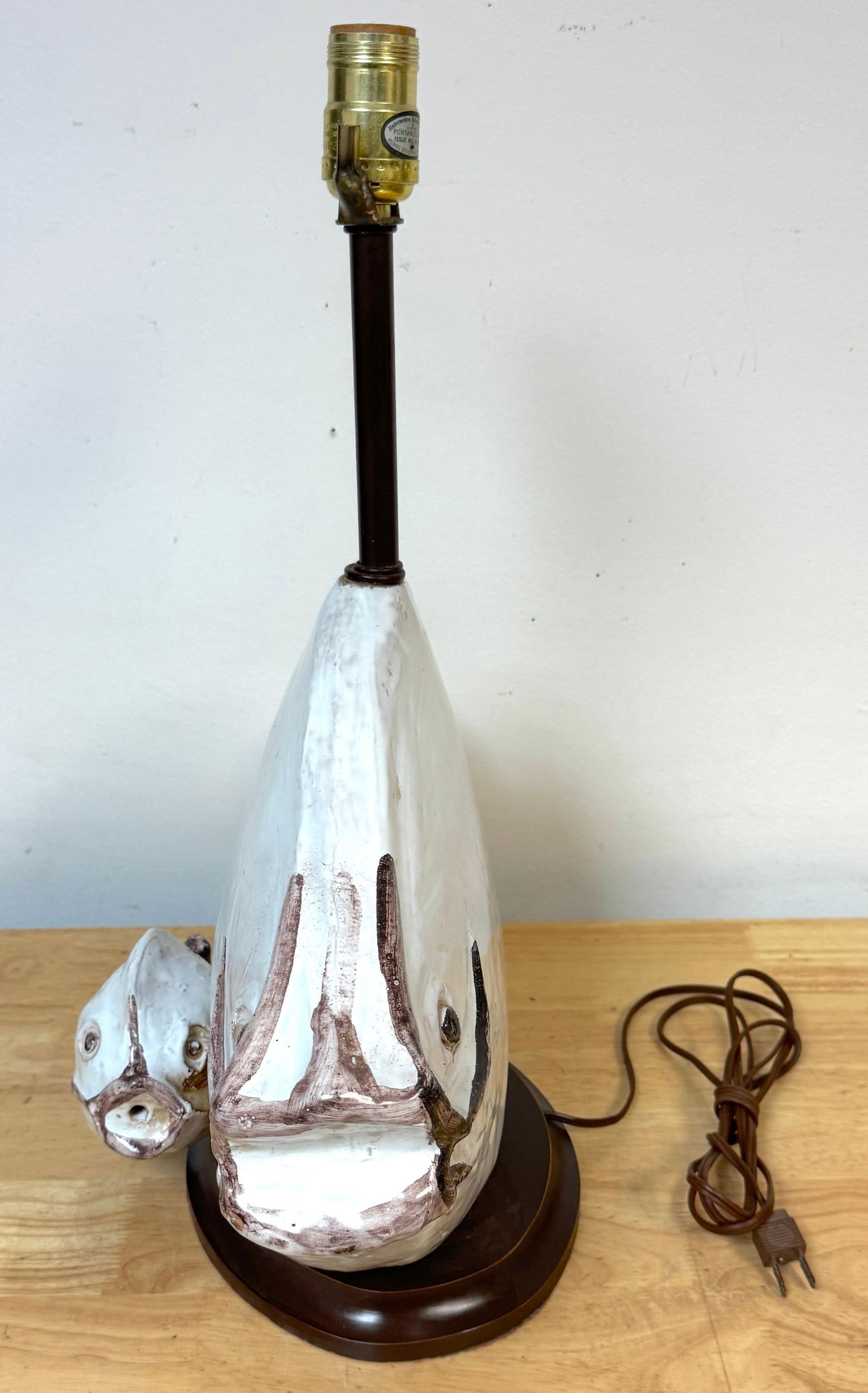 Italian Pottery Fish Lamp by Ivo De Santis for Gli Etruschi, Florence, Large - 13