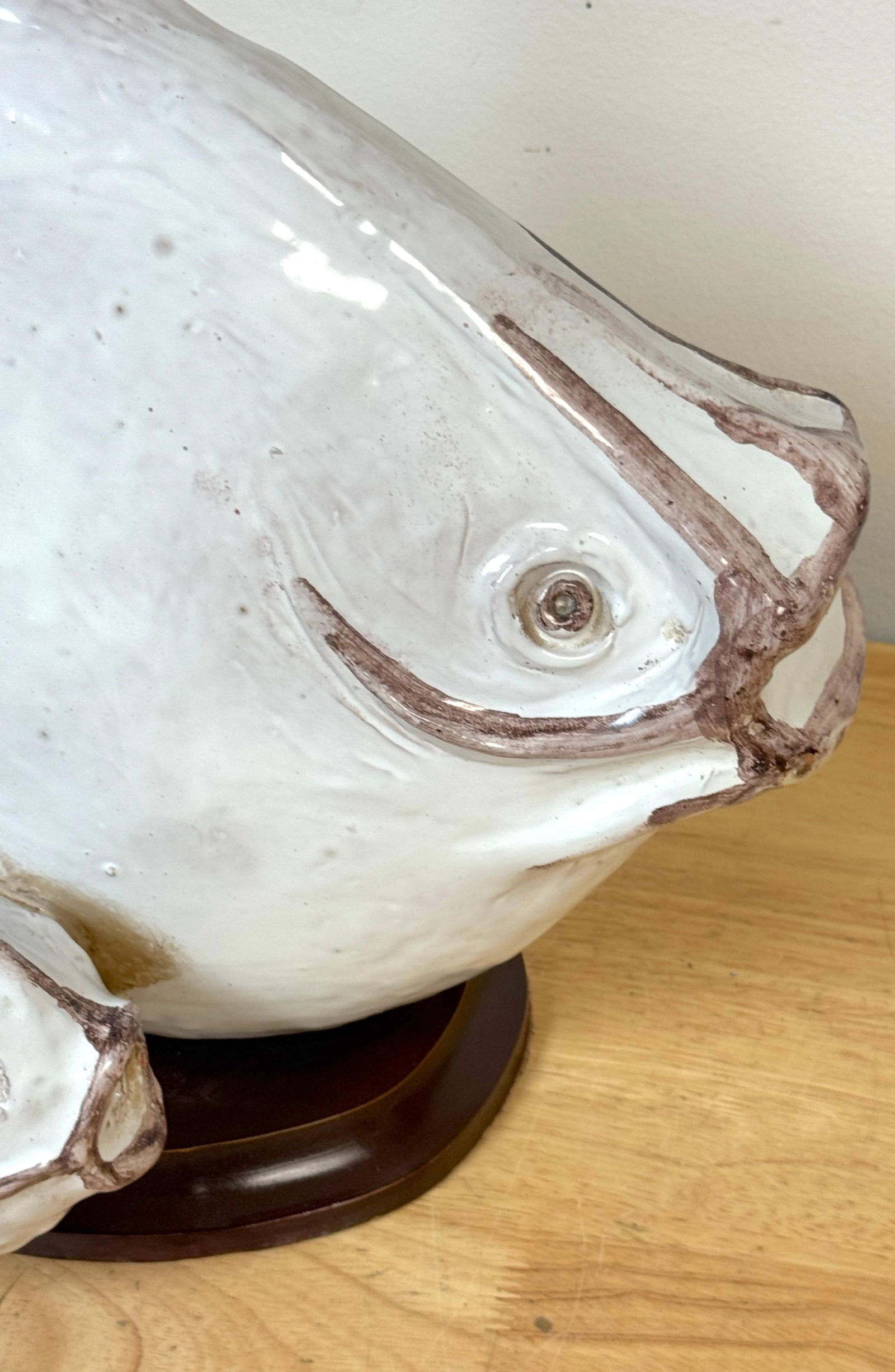 Italian Pottery Fish Lamp by Ivo De Santis for Gli Etruschi, Florence, Large - 8
