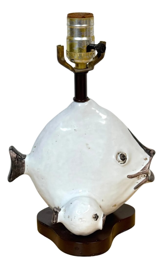 Italian Pottery Fish Lamp by Ivo De Santis for Gli Etruschi, Florence, Small (1 of 18)