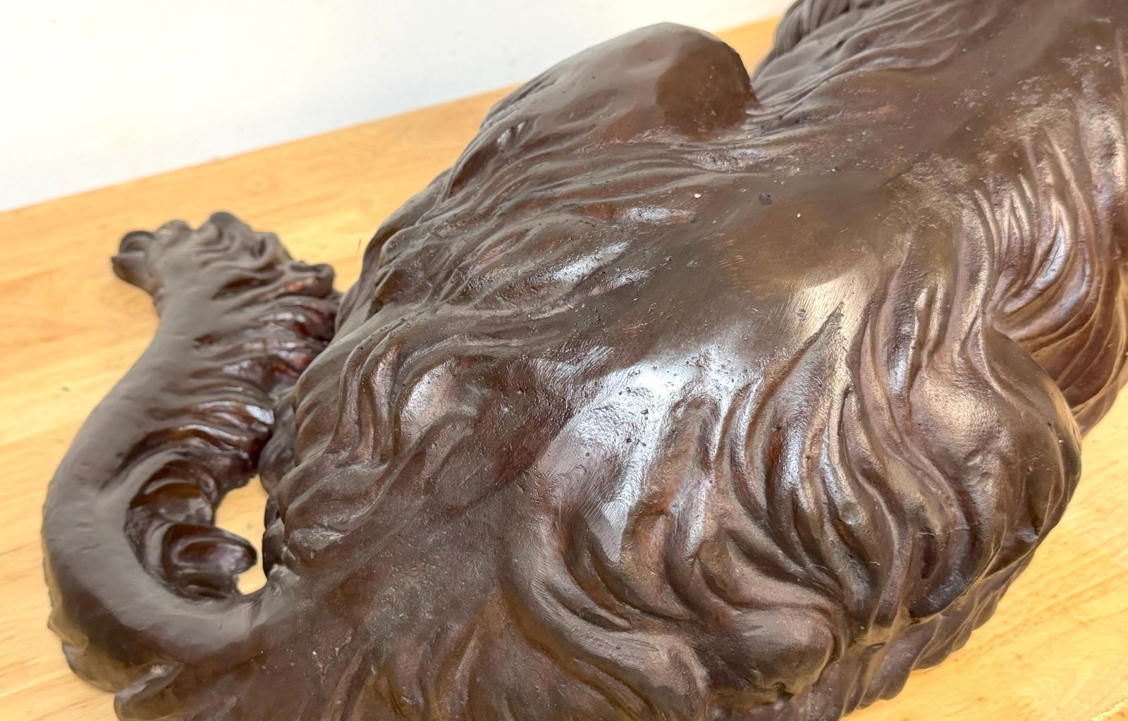 Large Life-Size Bronze Reclining Deerhound / Borzoi-Type Sculpture, 20th C Italy - 8