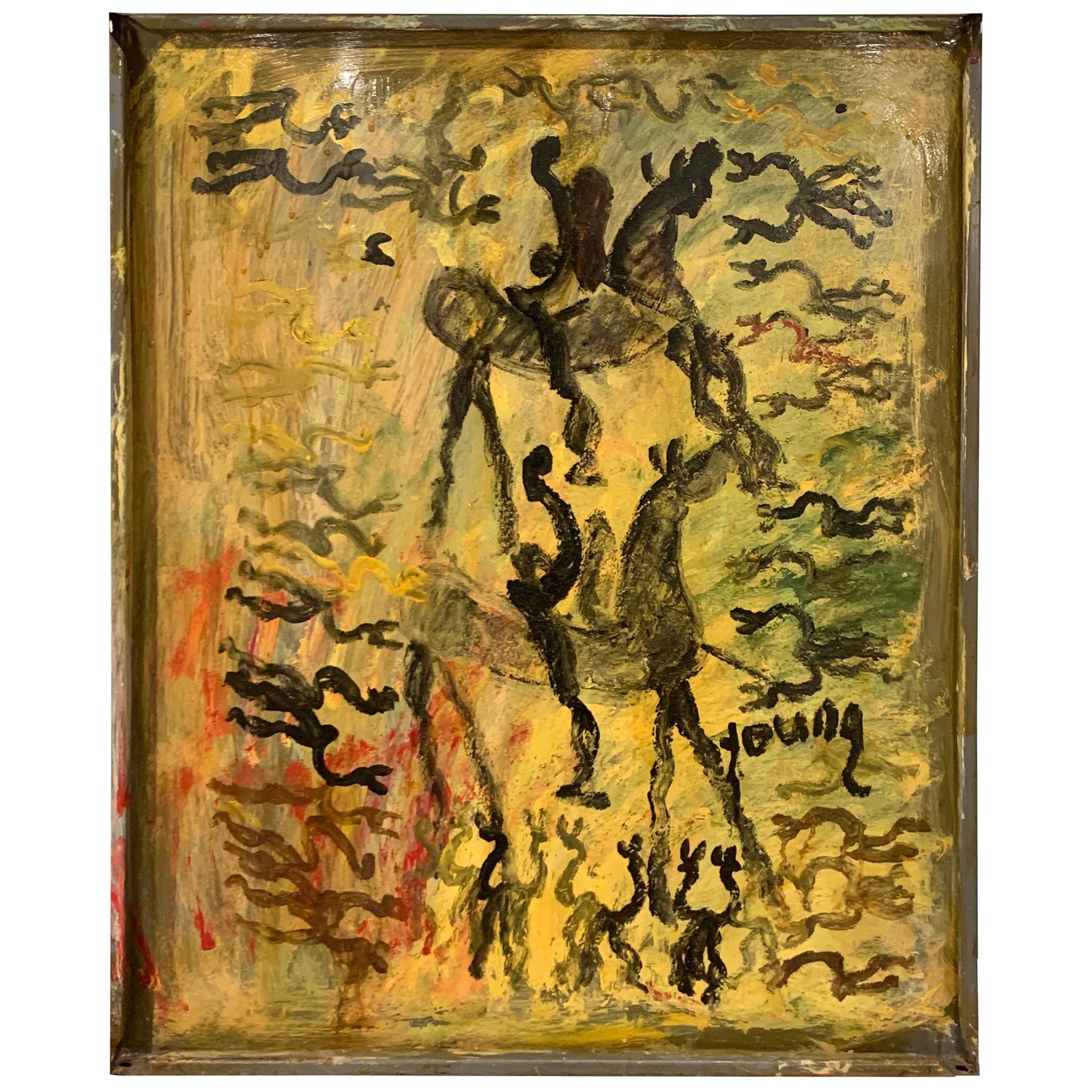 Freedom Warriors on Horseback' by Purvis Young - 9