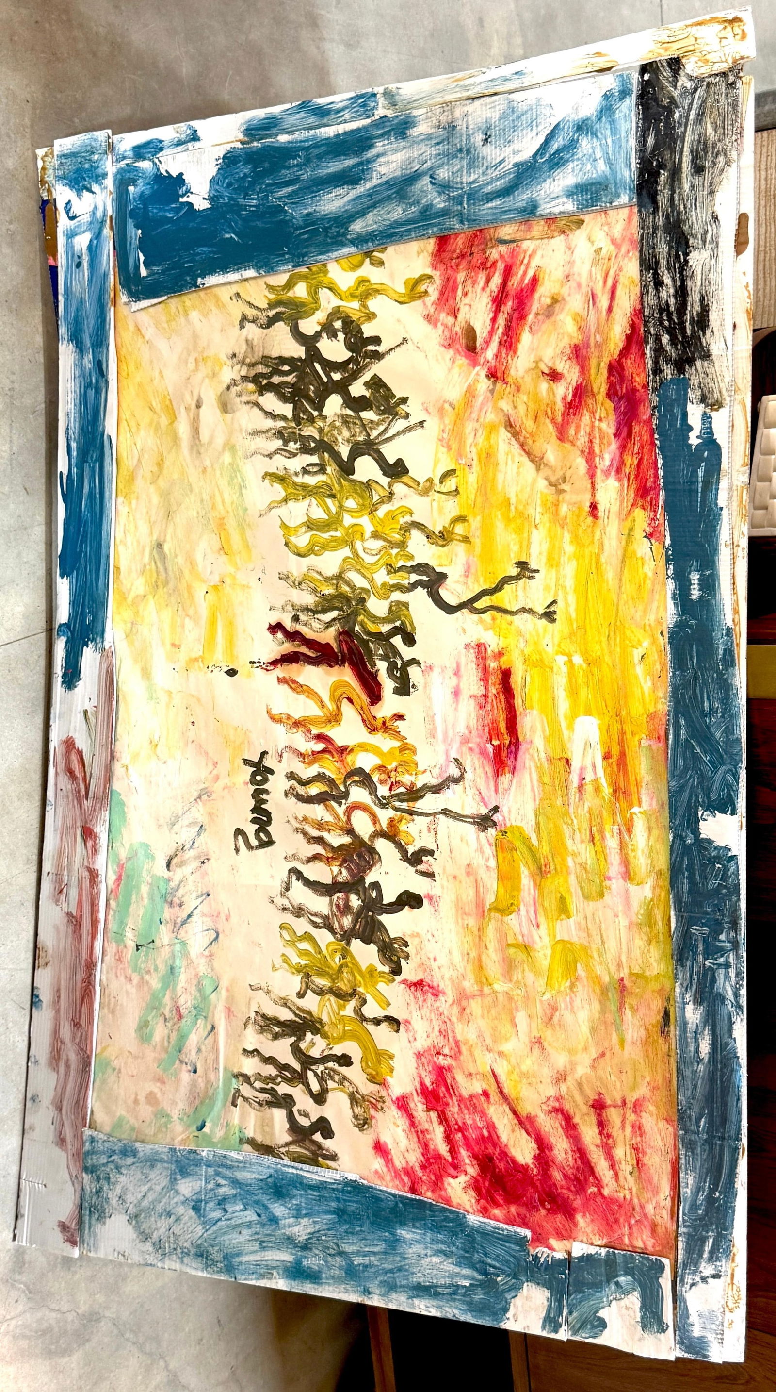 Purvis Young (American, 1943–2010) "Warriors Beneath a Burning Sky" - 5