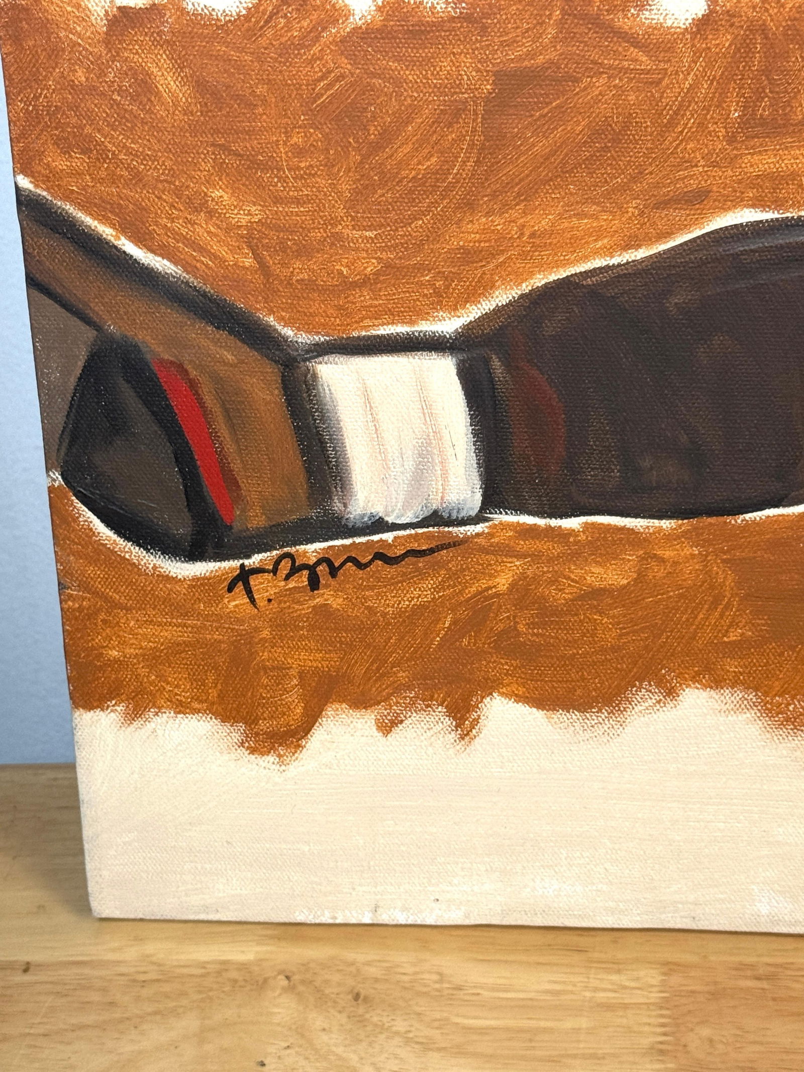 The Pile-Up: 1930s FootballMid-Century Oil on Canvas by T. Byrne, 30" x 48" - 13