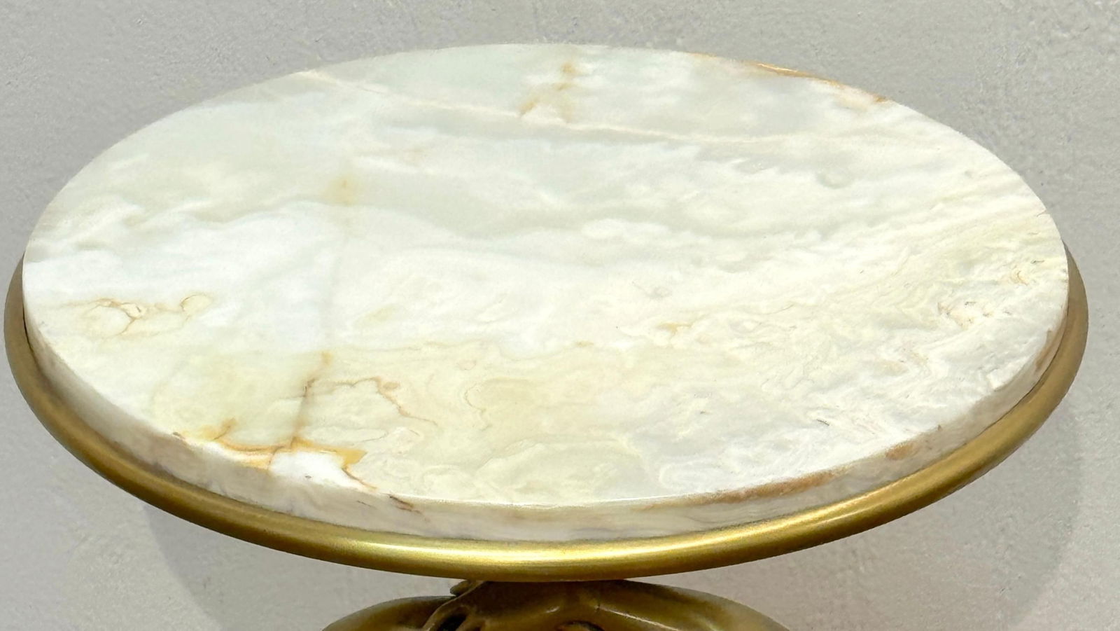 French Belle Époque Gilt Brass & Onyx Satyress Caryatid Pedestal, Circa 1900s - 10