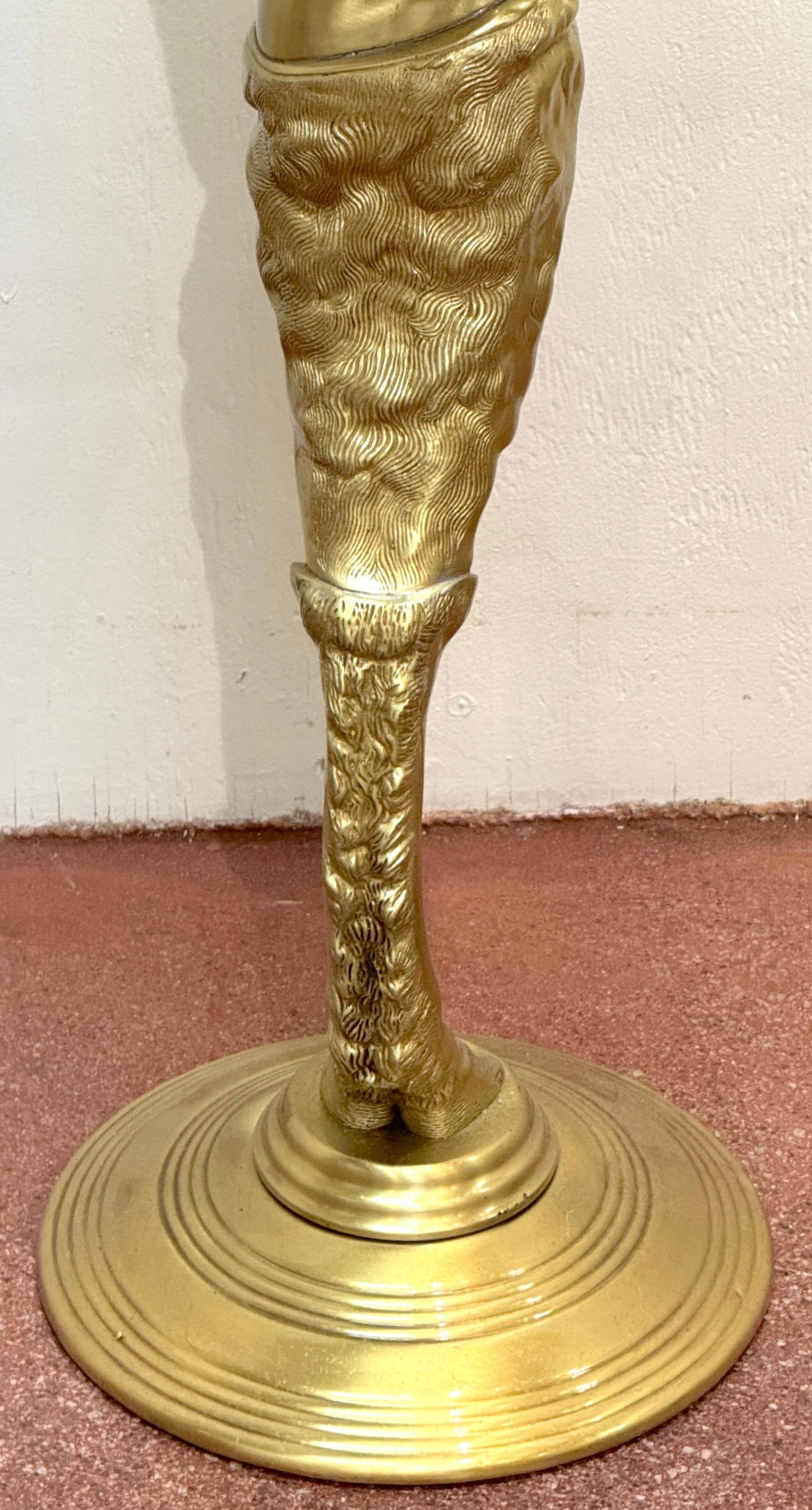 French Belle Époque Gilt Brass & Onyx Satyress Caryatid Pedestal, Circa 1900s - 18