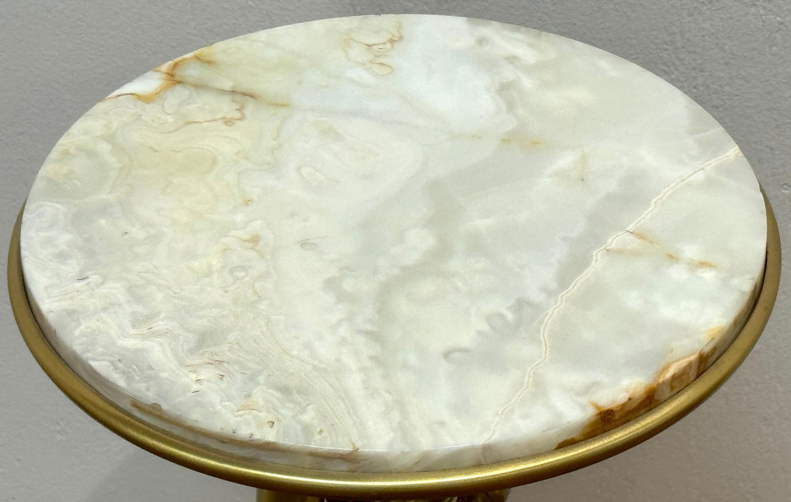 French Belle Époque Gilt Brass & Onyx Satyress Caryatid Pedestal, Circa 1900s - 5