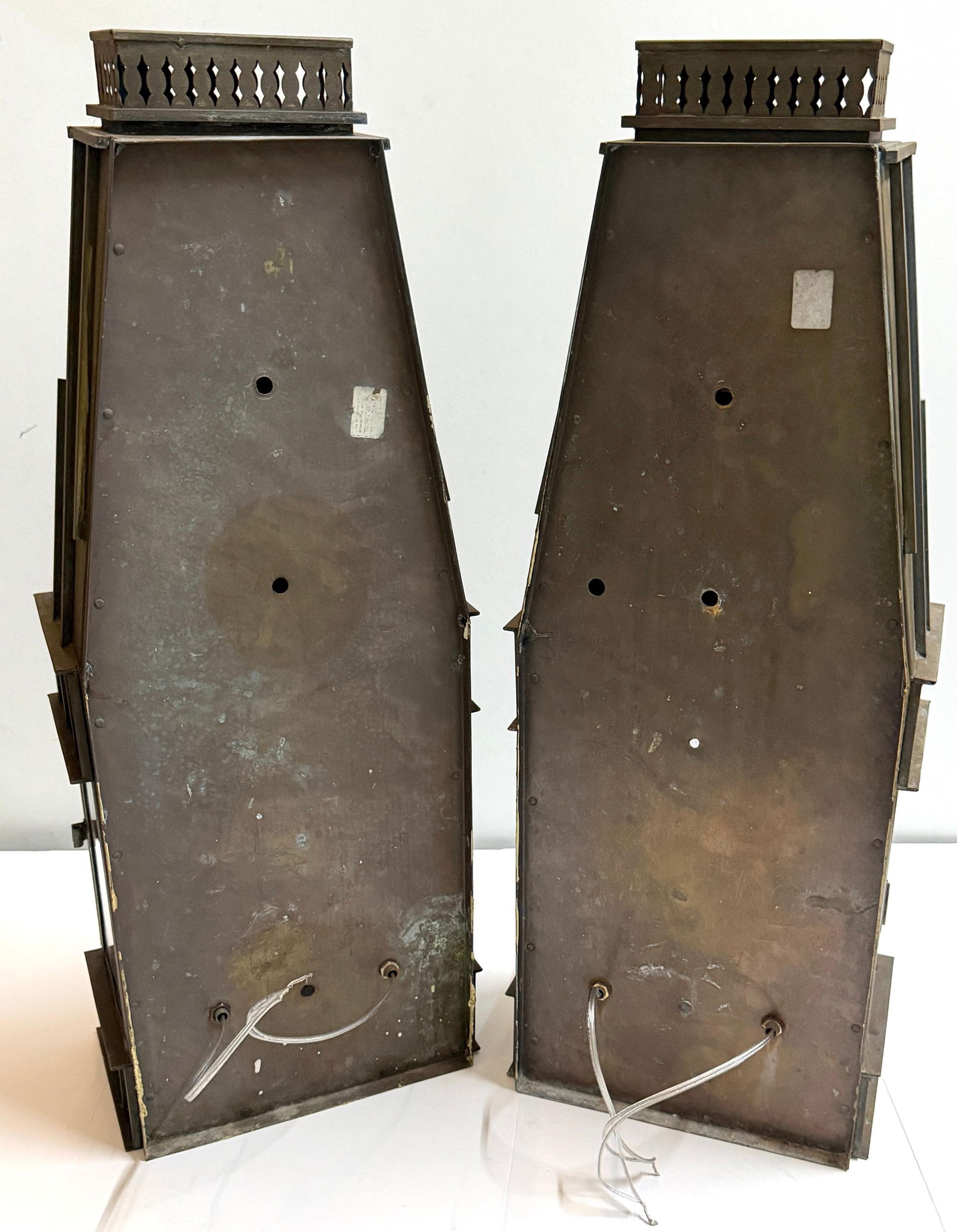 Pair Architectural Georgian Gothic Bronze Exterior/Interior Wall Sconces - 10