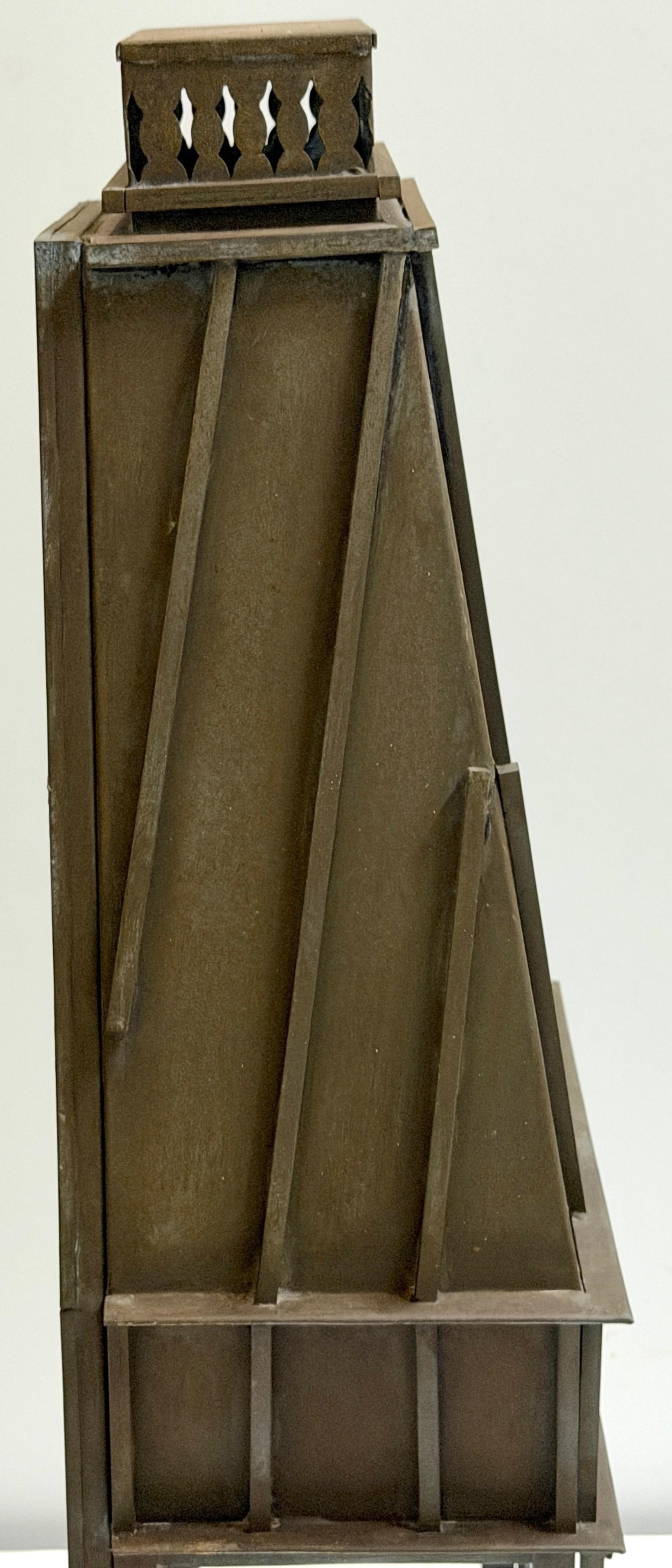 Pair Architectural Georgian Gothic Bronze Exterior/Interior Wall Sconces - 3