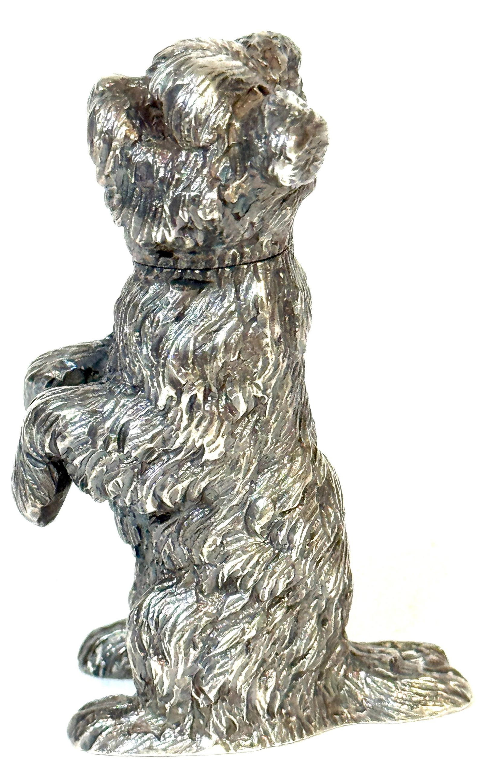 Pair Edwardian Sterling Terrier Salt & Pepper London, Jonathan Howell, 1906/1913 - 16