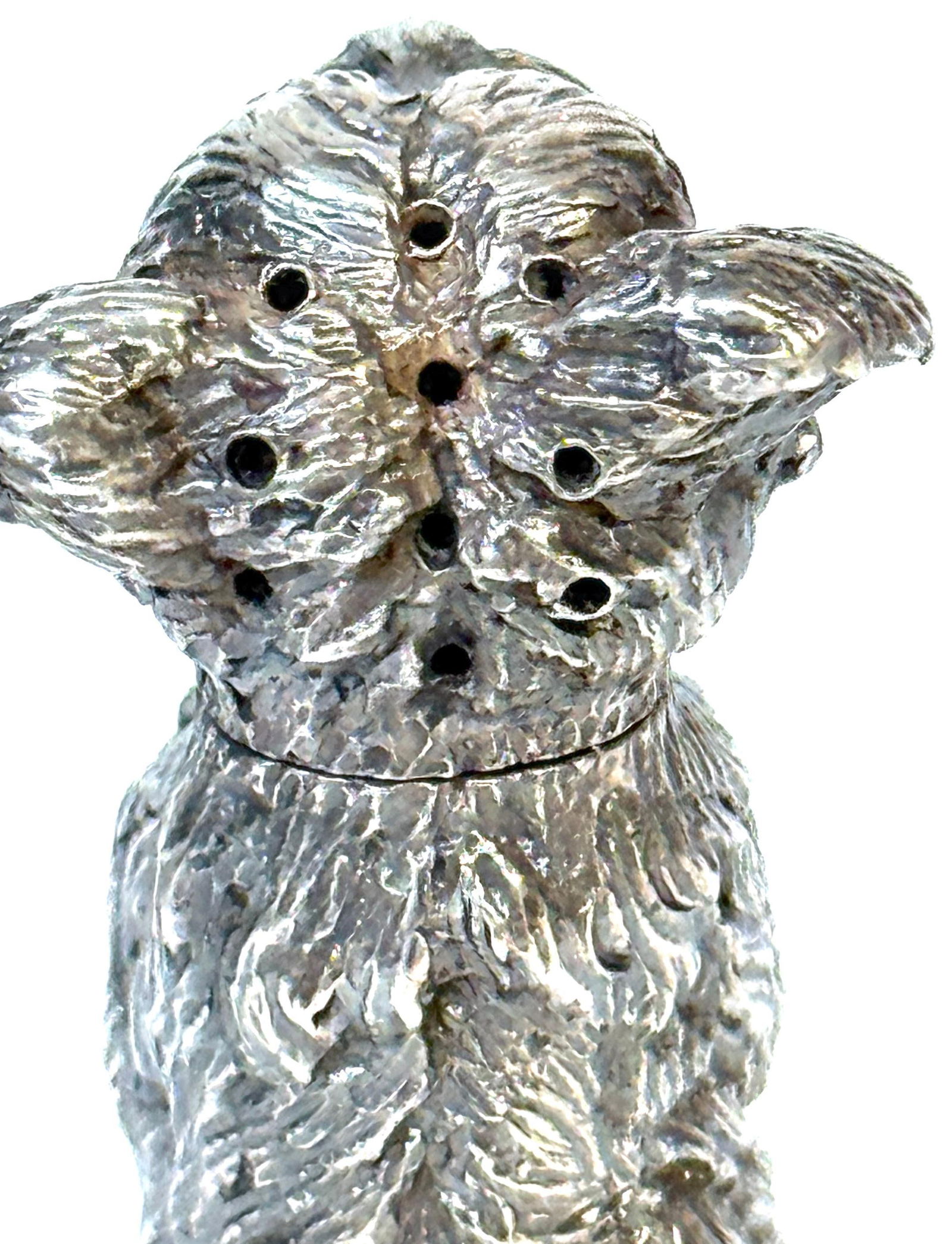 Pair Edwardian Sterling Terrier Salt & Pepper London, Jonathan Howell, 1906/1913 - 3