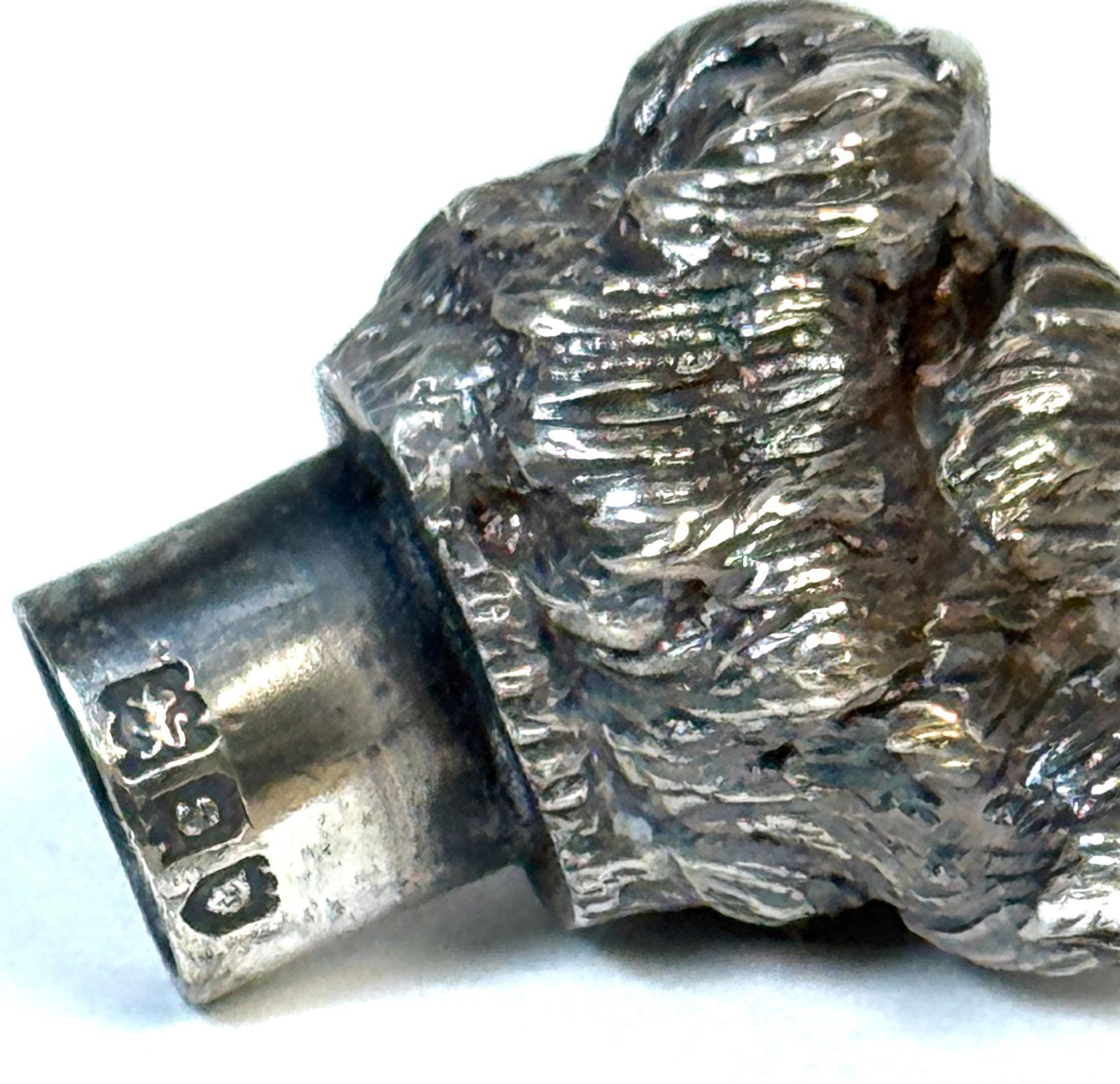 Pair Edwardian Sterling Terrier Salt & Pepper London, Jonathan Howell, 1906/1913 - 5