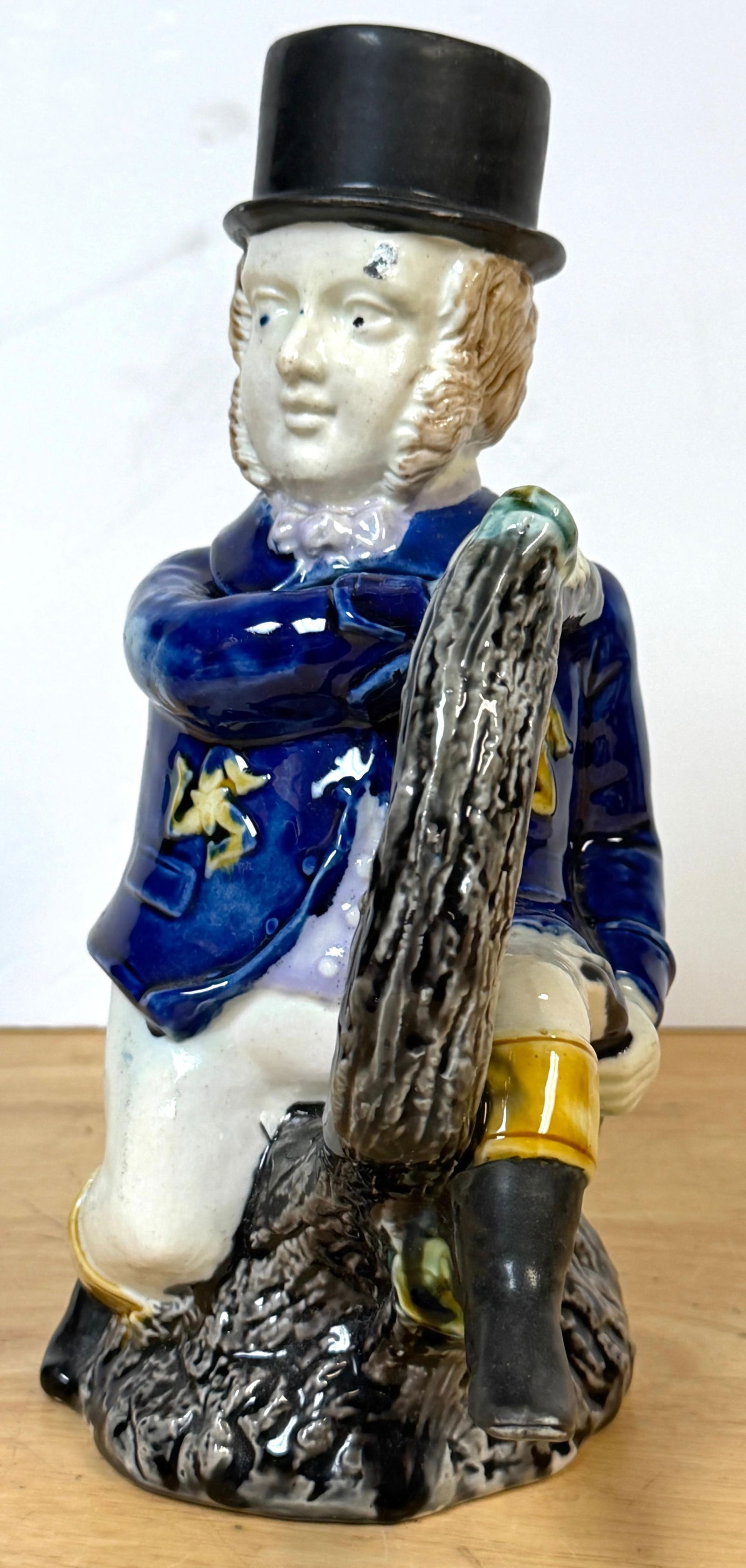 Victorian Majolica "Three-Legged Gentleman" Teapot, William Brownfield & Sons - 15