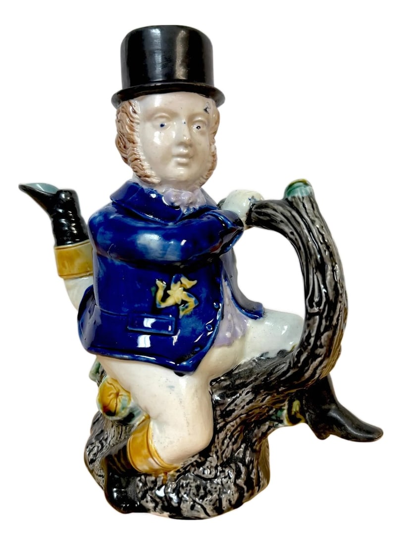 Victorian Majolica "Three-Legged Gentleman" Teapot, William Brownfield & Sons (1 of 18)
