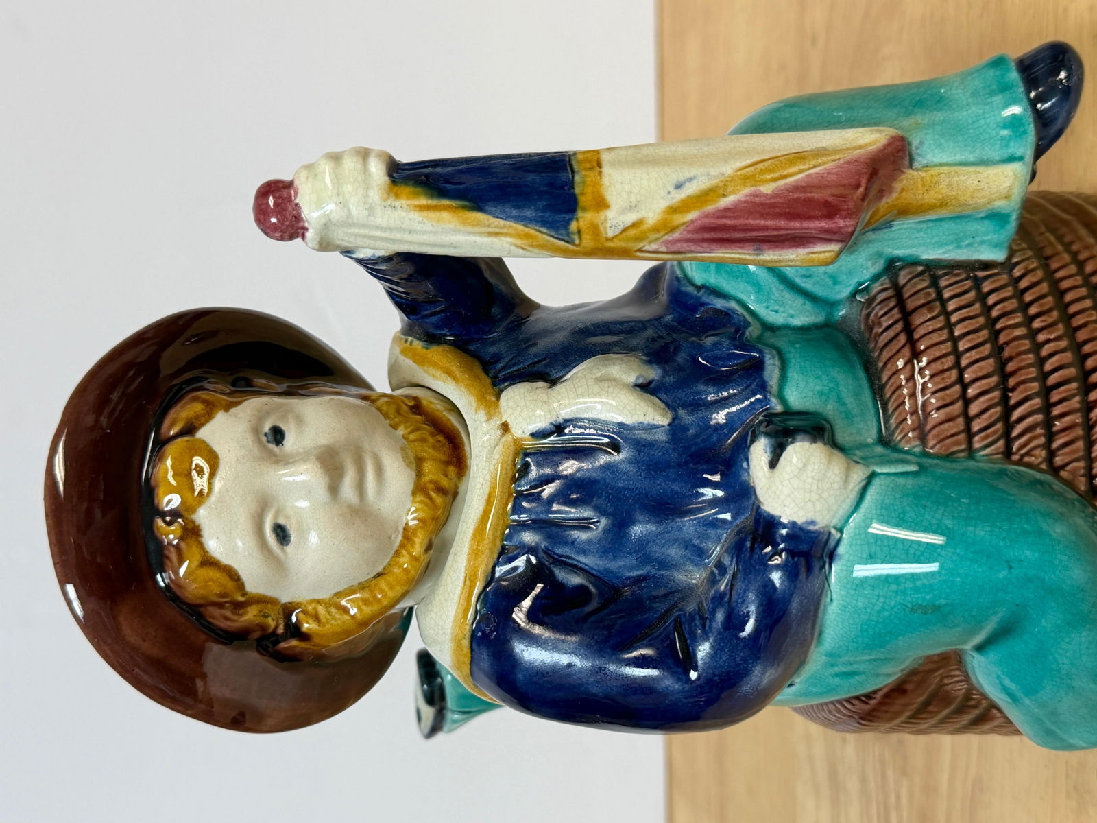 Victorian Majolica "Three-Legged Sailor" Teapot, Attributed William Brownfield - 17