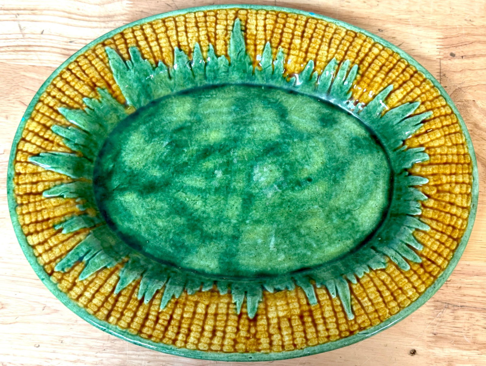 Portuguese Majolica Corn Motif Tureen & Platter, by José A. Cunha - 16
