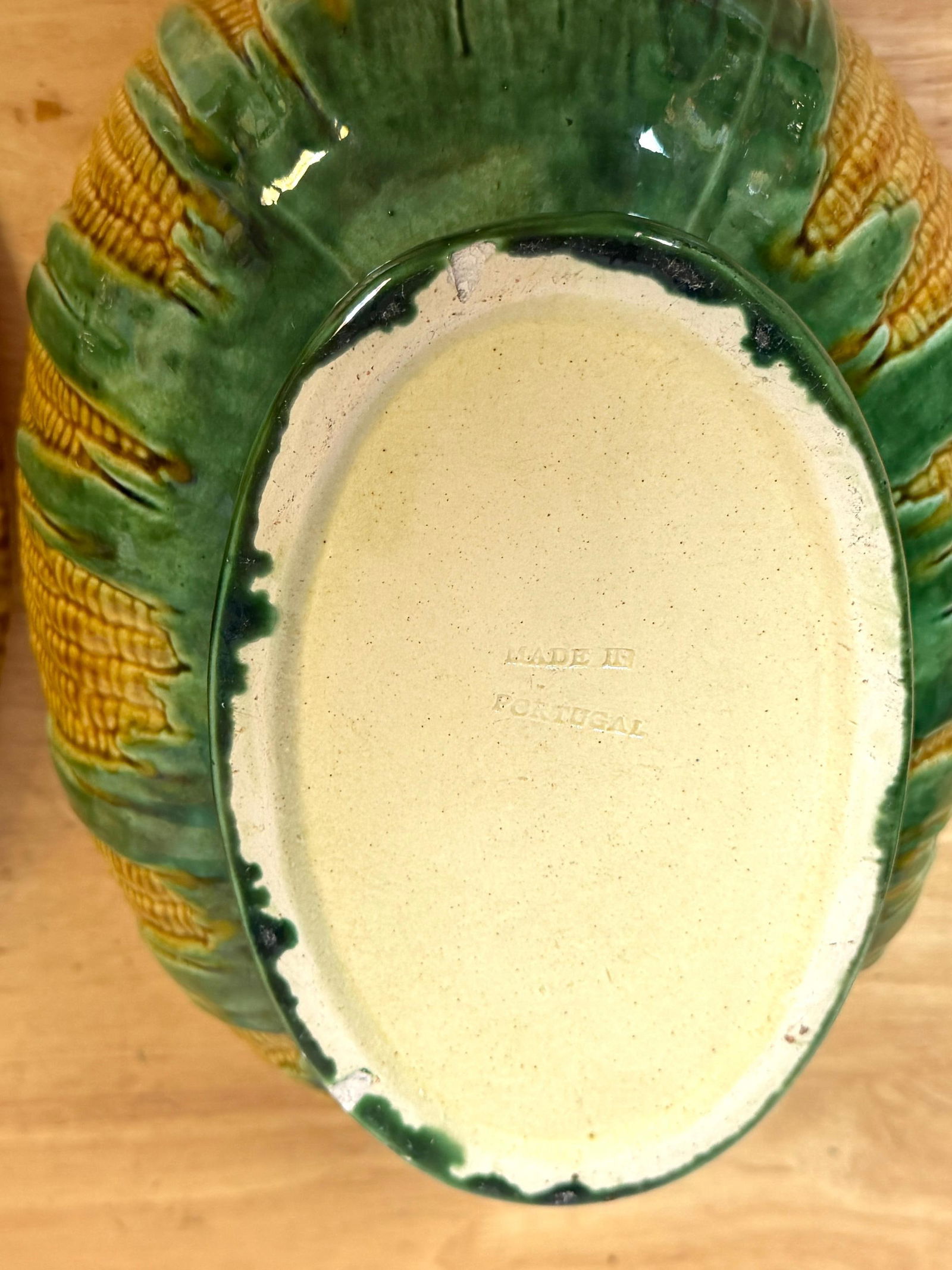Portuguese Majolica Corn Motif Tureen & Platter, by José A. Cunha - 6