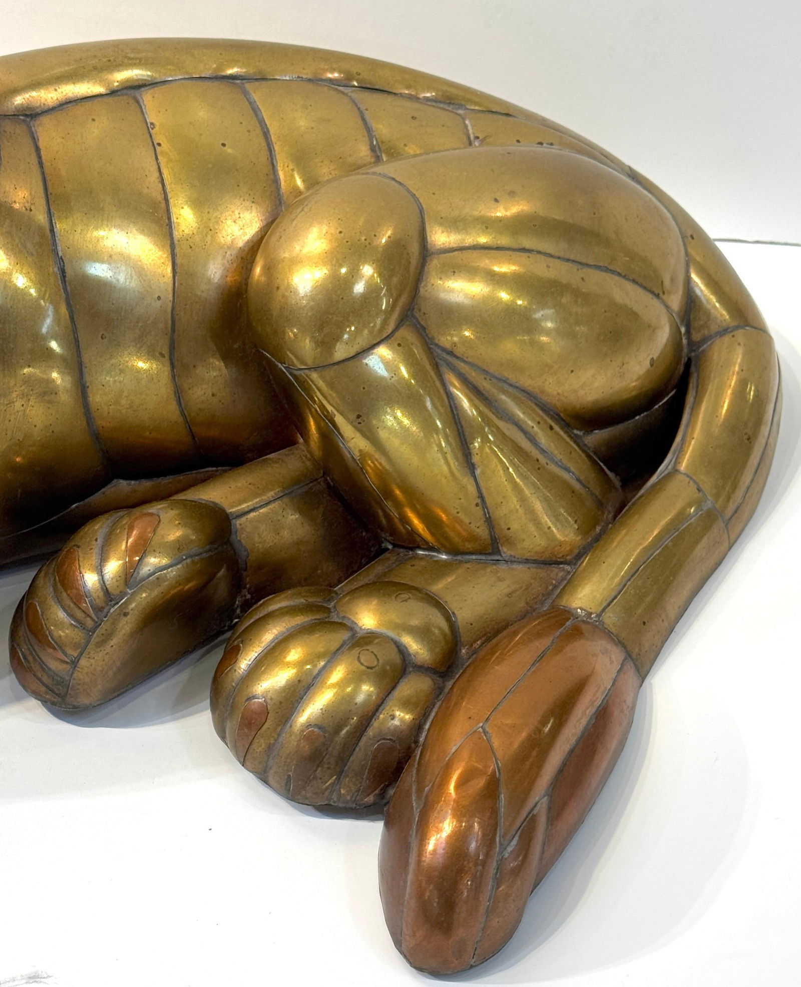 Large Copper & Brass Lion Sculpture Attributed to Sergio Bustamante Mexico, 1970 - 10