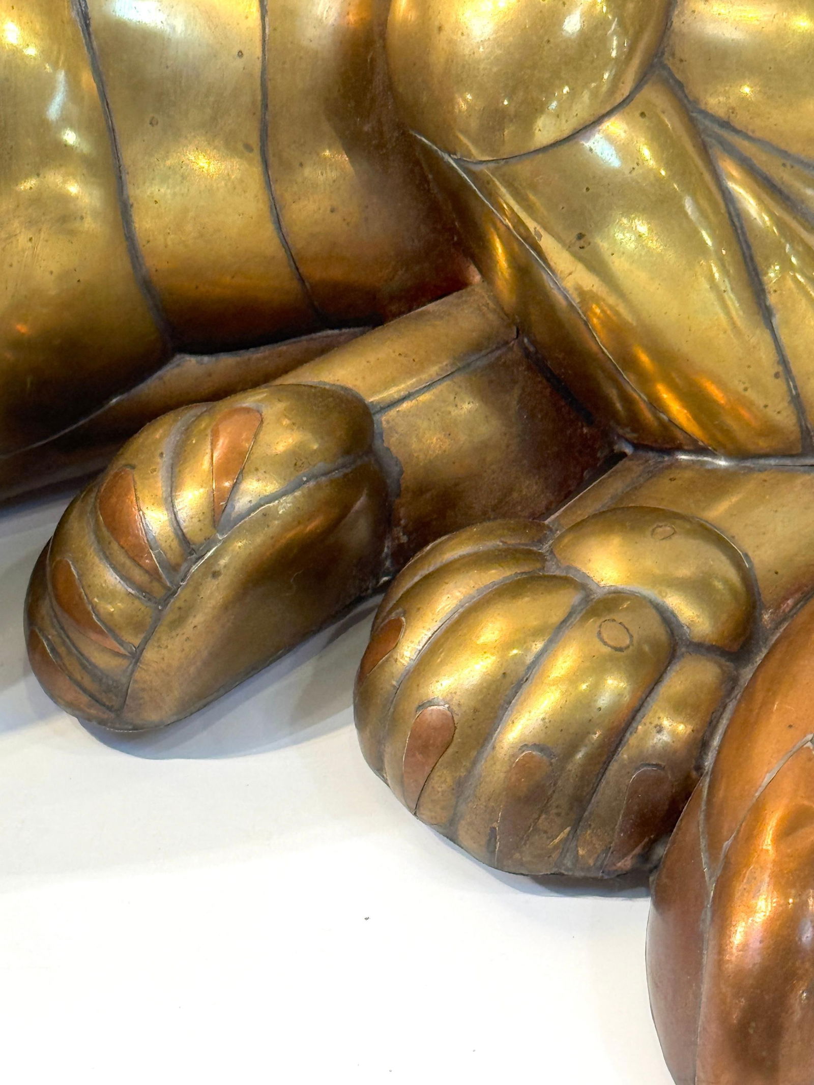 Large Copper & Brass Lion Sculpture Attributed to Sergio Bustamante Mexico, 1970 - 13