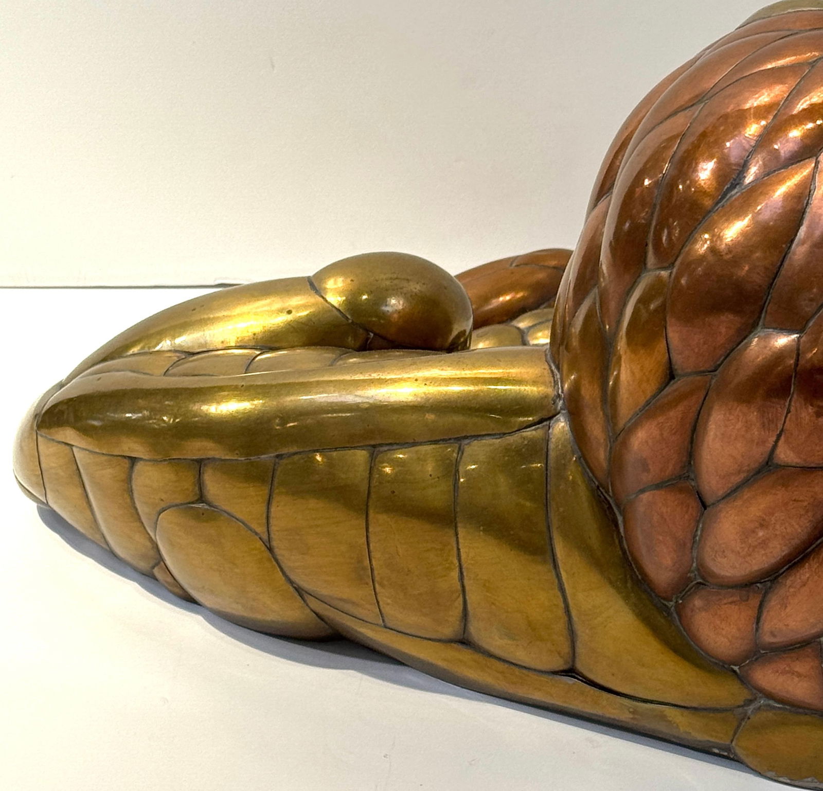 Large Copper & Brass Lion Sculpture Attributed to Sergio Bustamante Mexico, 1970 - 18