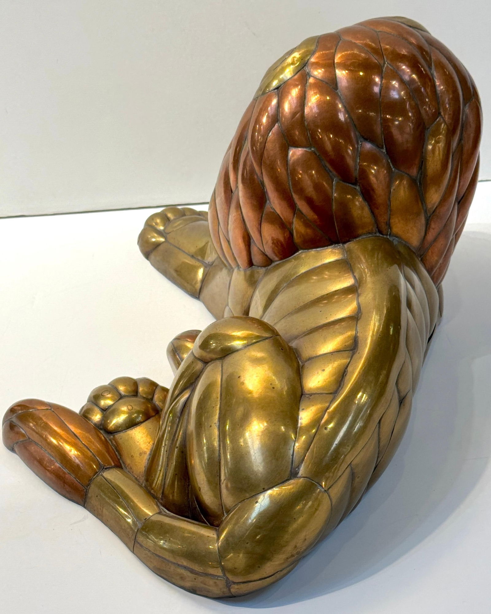 Large Copper & Brass Lion Sculpture Attributed to Sergio Bustamante Mexico, 1970 - 3