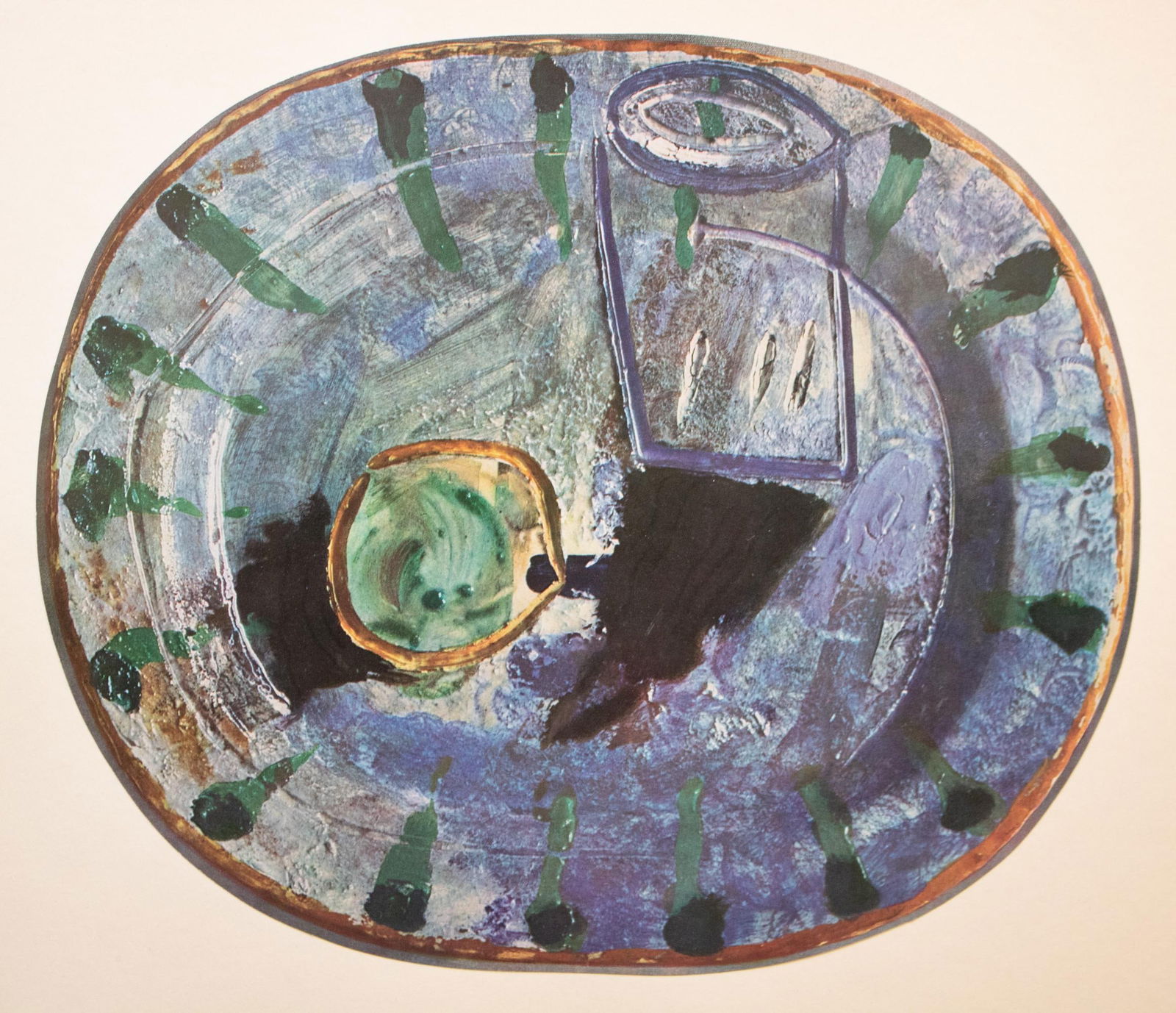 1950 Swiss Print of Picasso's Ceramic Platter, "Still Life" - 2