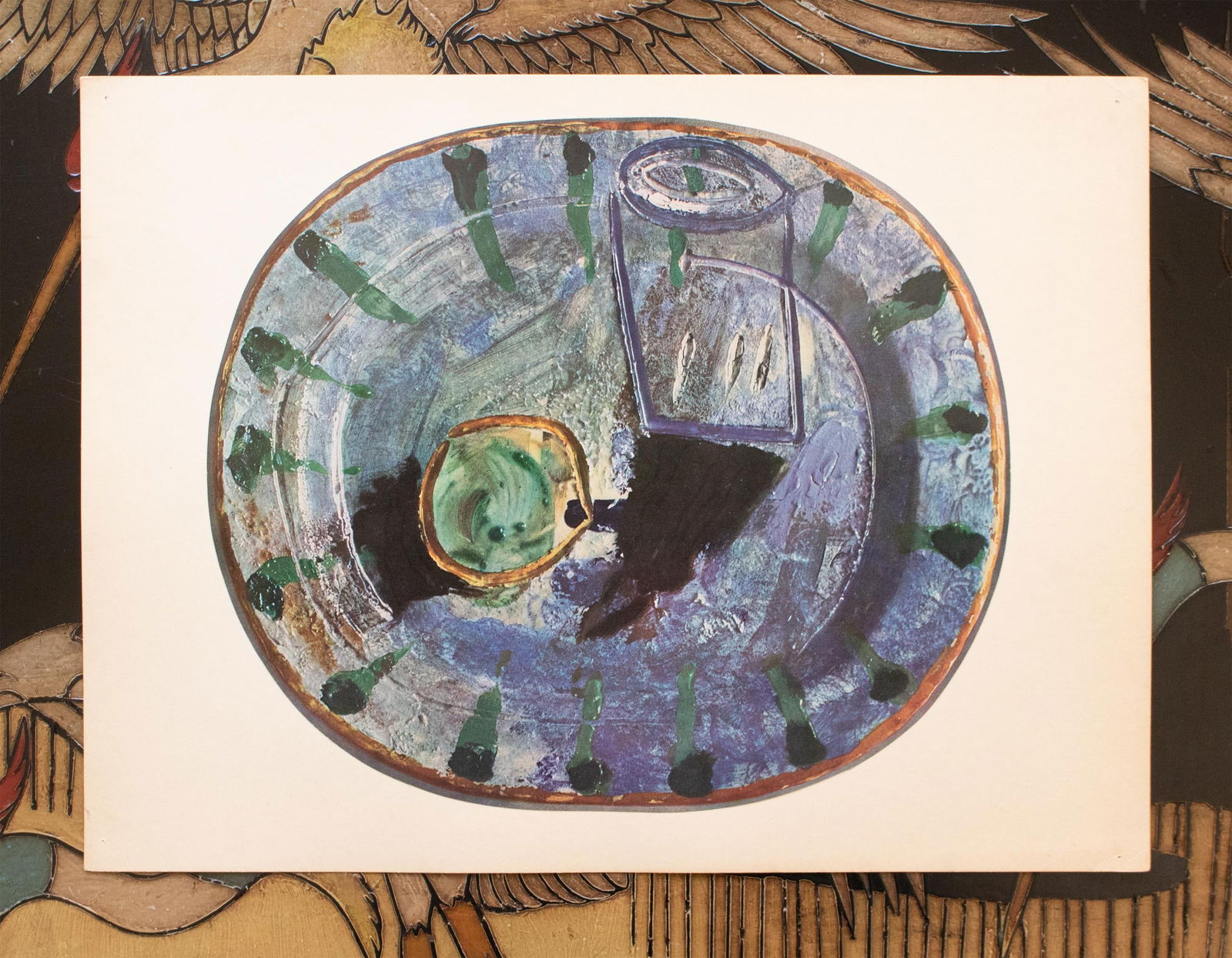 1950 Swiss Print of Picasso's Ceramic Platter, "Still Life" - 4