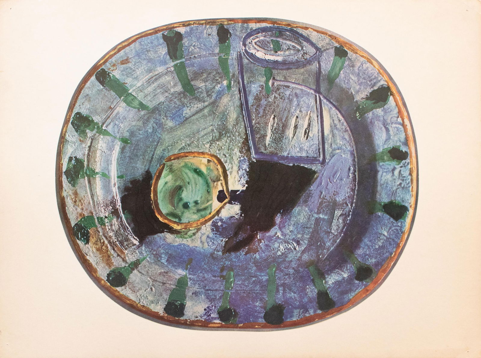 1950 Swiss Print of Picasso's Ceramic Platter, "Still Life" - 6