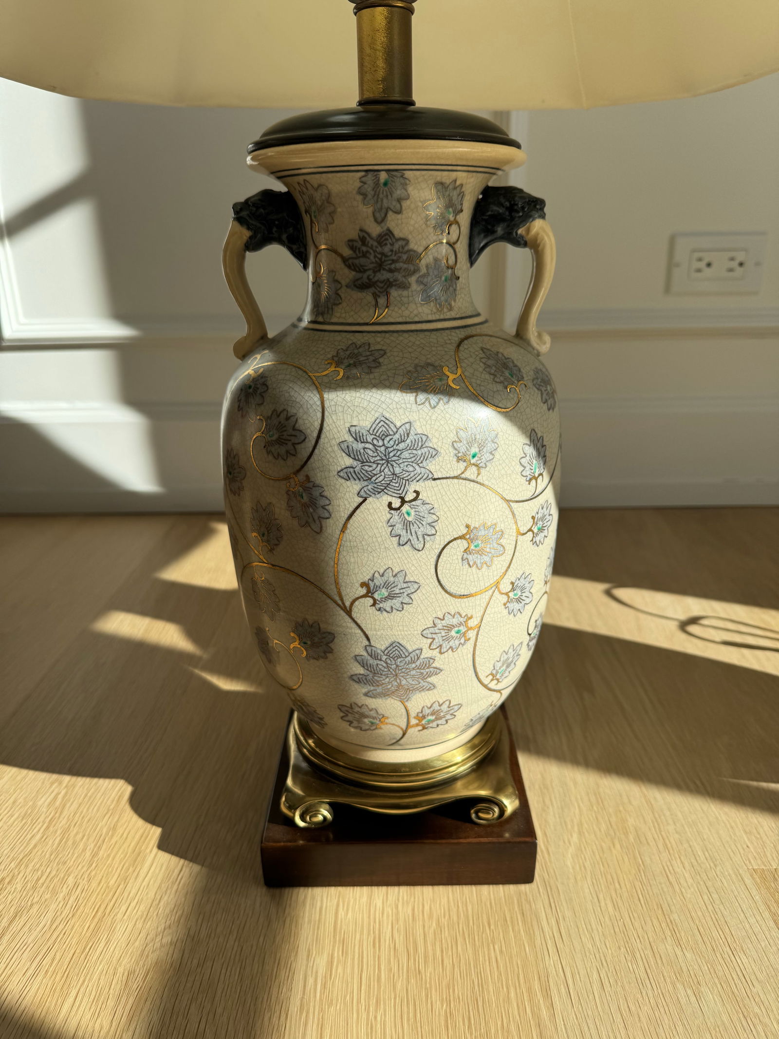 Pair of Frederick Cooper Hand-Painted Porcelain Ginger Jar Table Lamps, C. 1970s - 4