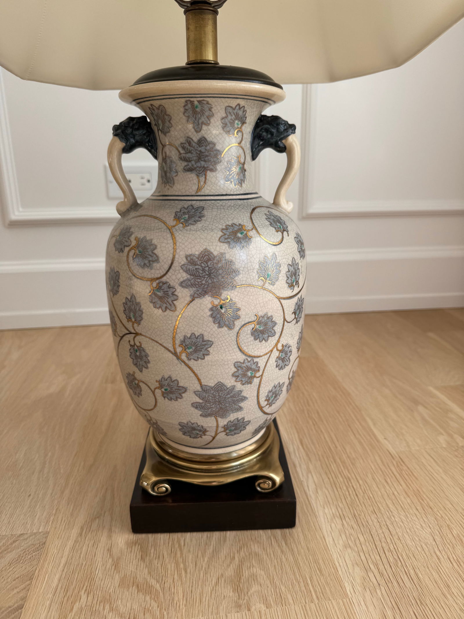 Pair of Frederick Cooper Hand-Painted Porcelain Ginger Jar Table Lamps, C. 1970s - 7