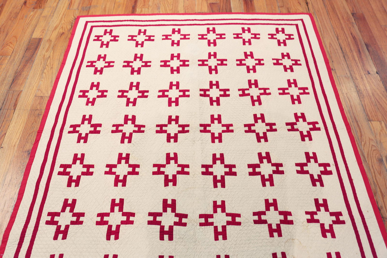 Nazmiyal Collection Antique American Quilt Textile - 3