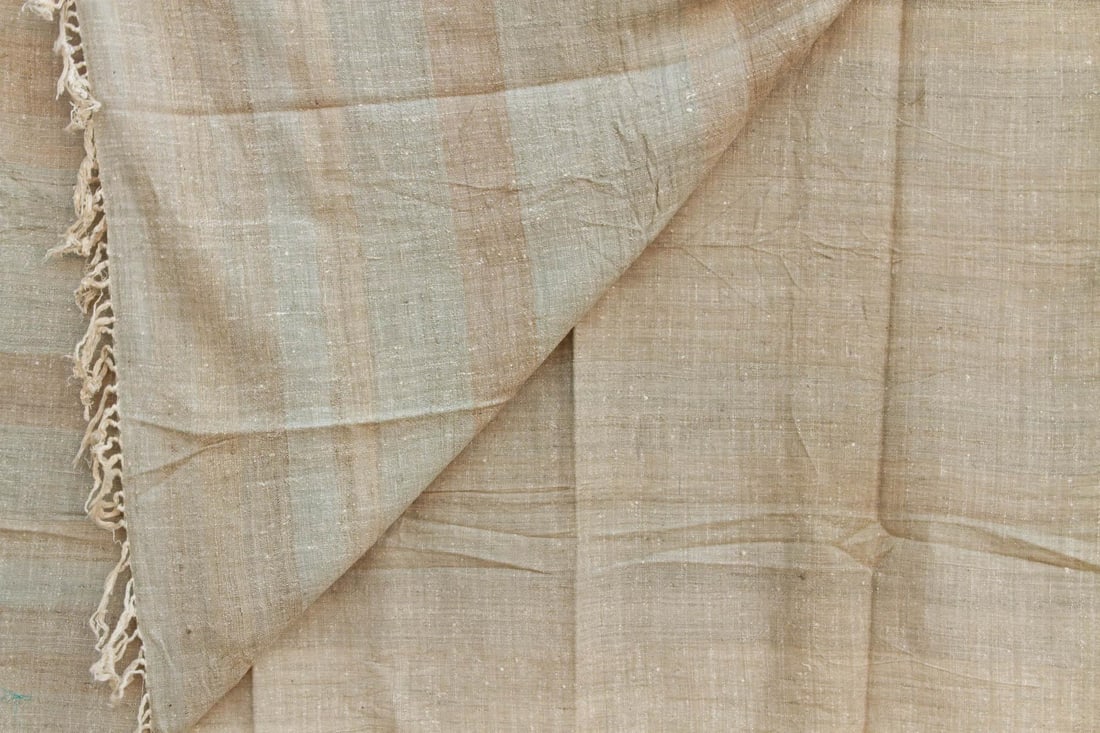 Organic Peace Silk Throw, River Bed Stripes - 3