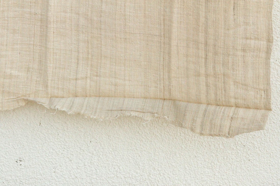 Organic Peace Silk Throw, Wheat Field Stripes - 3