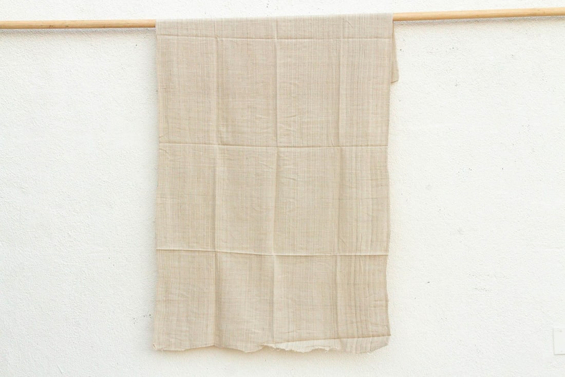 Organic Peace Silk Throw, Wheat Field Stripes - 5