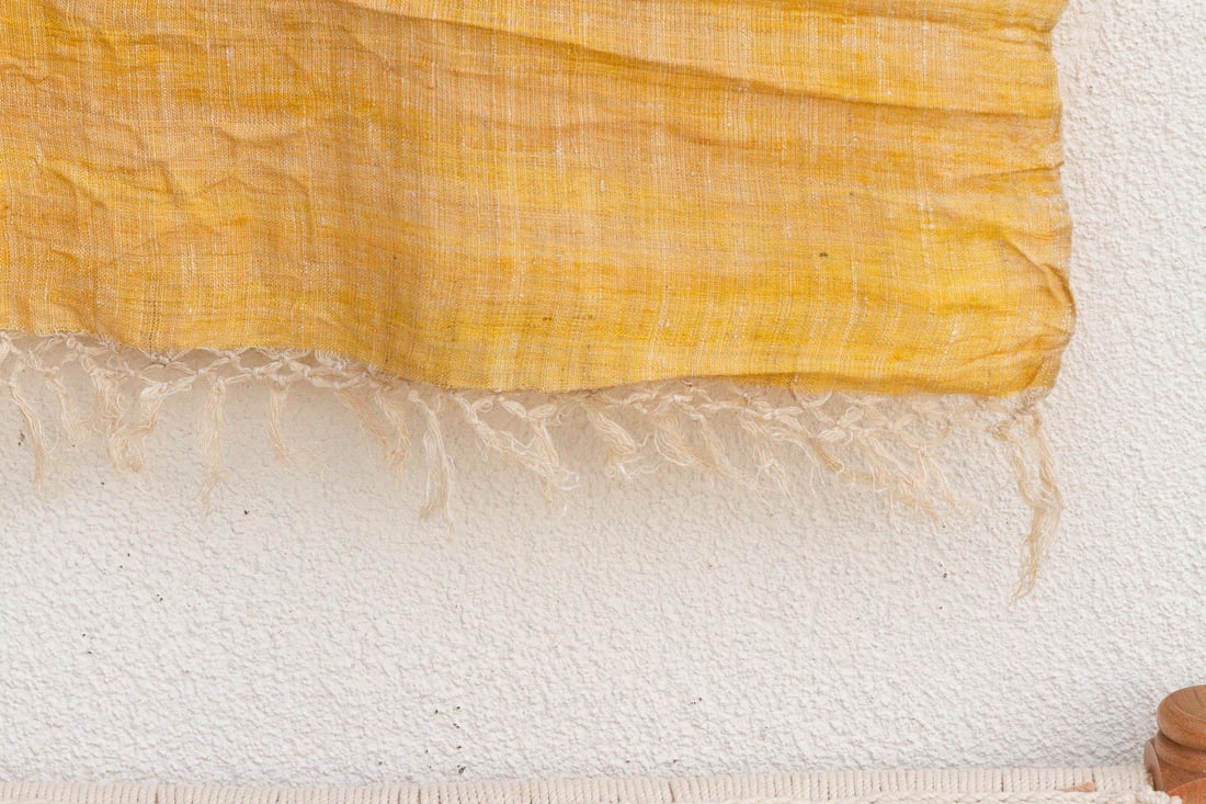 Organic Peace Silk Throw, Summer Yellow - 3
