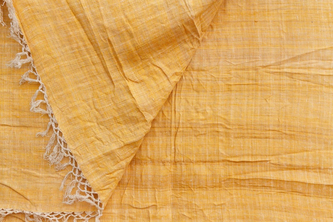 Organic Peace Silk Throw, Summer Yellow - 5