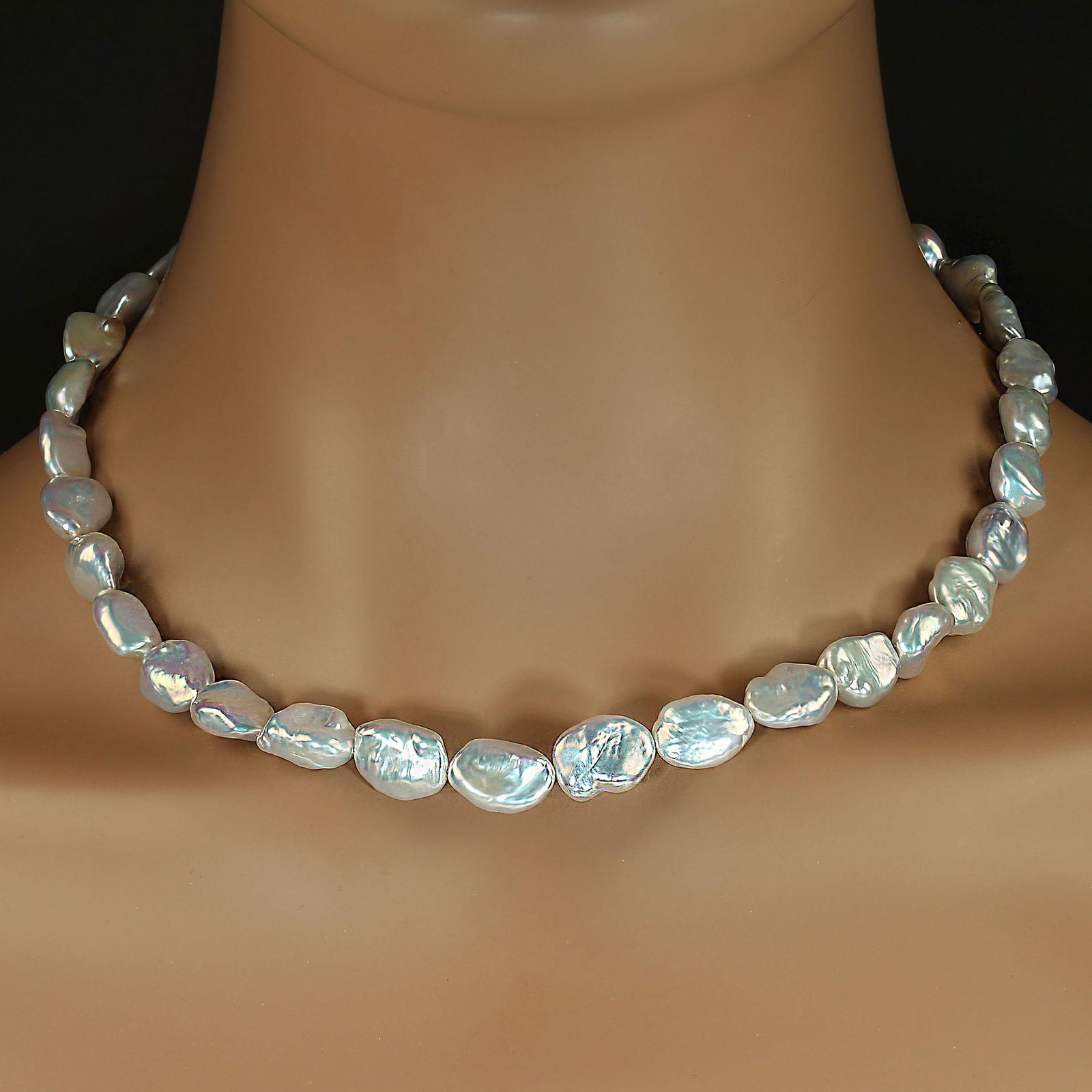 Ajd 19 Inch Iridescent White Chinese Freshwater Pearl Necklace - 2