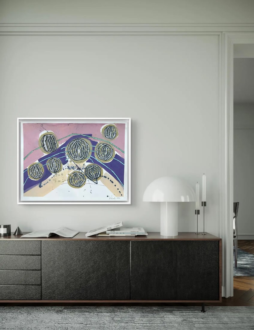 Barbara Beck. 1992 Abstract Painting on Paper - Signed/Dated/Unframed - 4