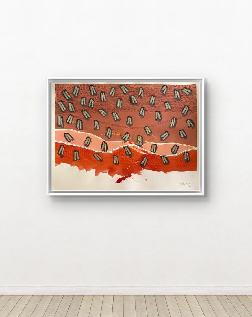 Barbara Beck 2006 Abstract Acrylic Painting on Paper - Signed/Dated/Unframed - 2